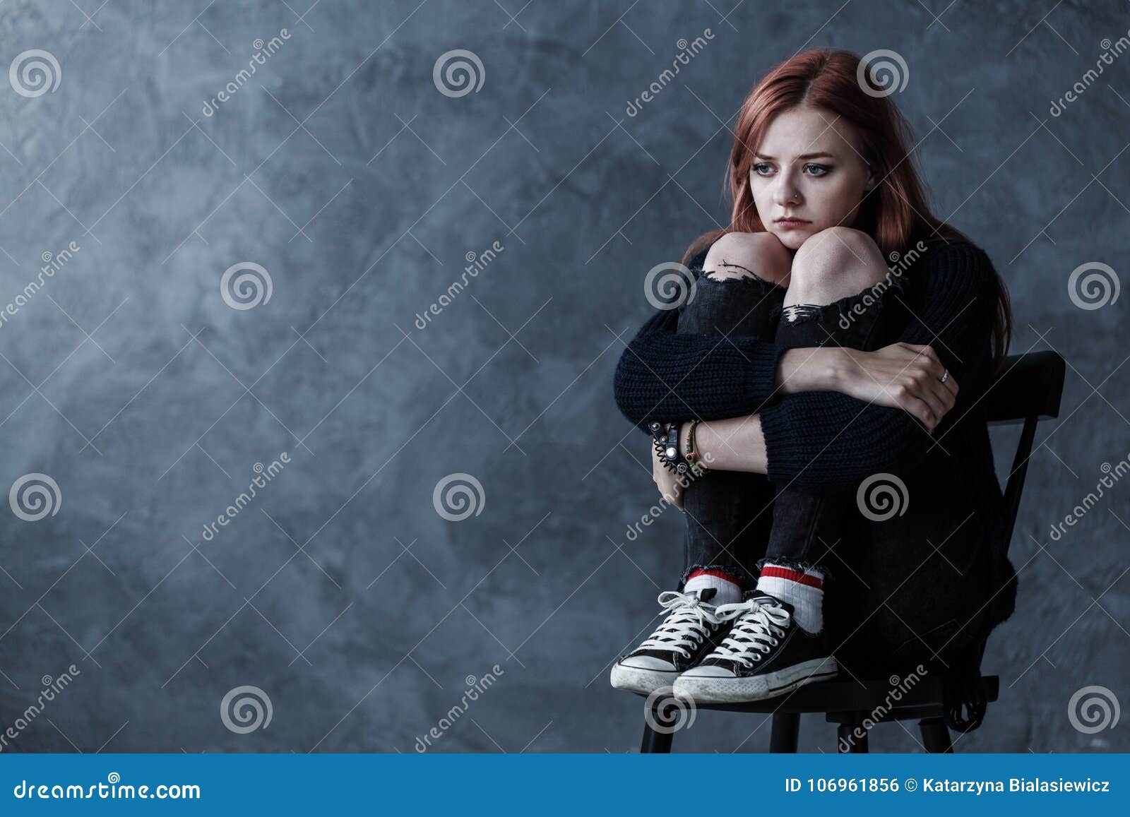 lonely depressed girl