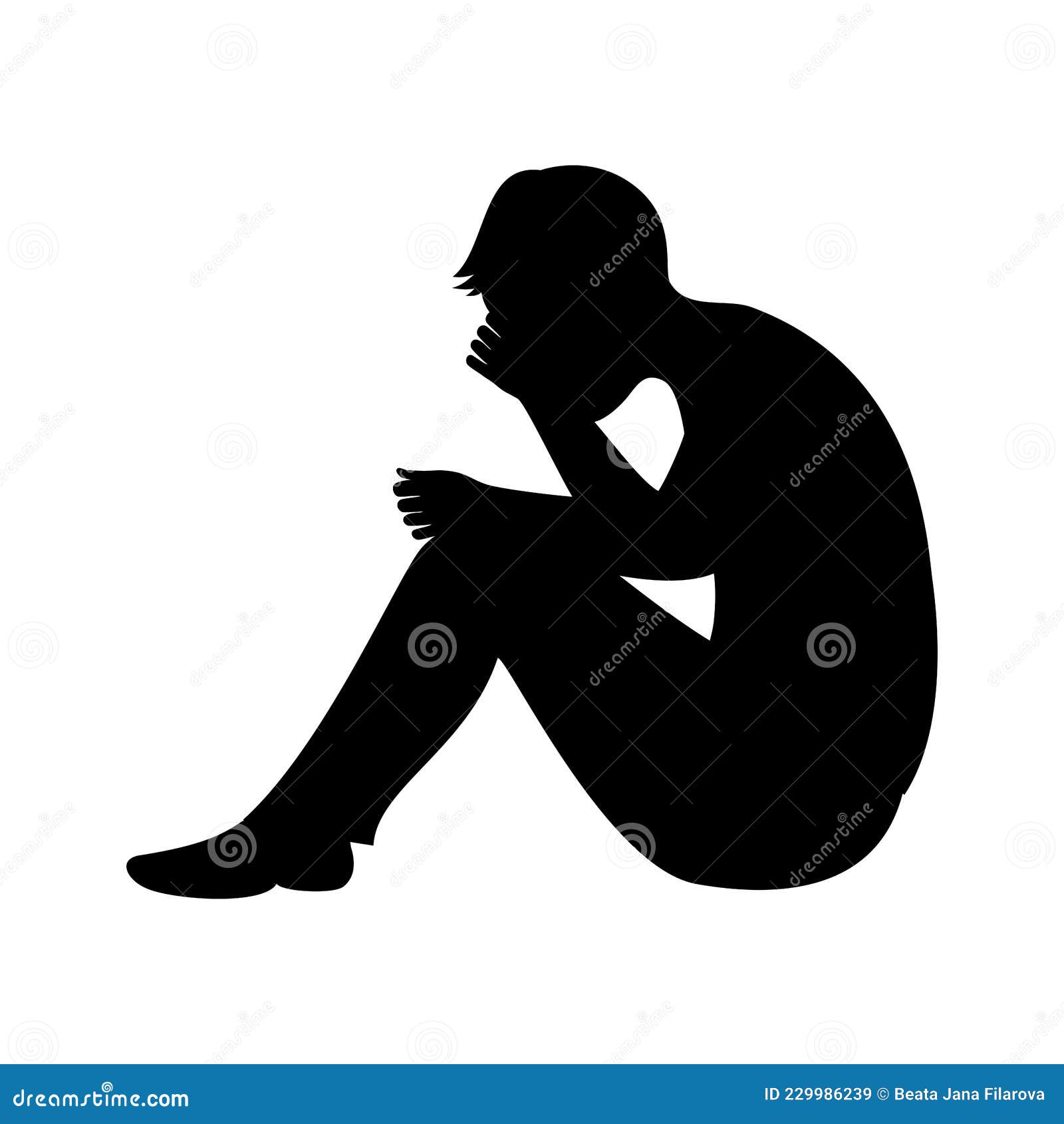 Dramatic, Silhouette of Sad Depressed man sitting head in hands on the  floor. Sad man, Cry, drama, lonely and unhappy concept. 5496246 Stock Photo  at Vecteezy