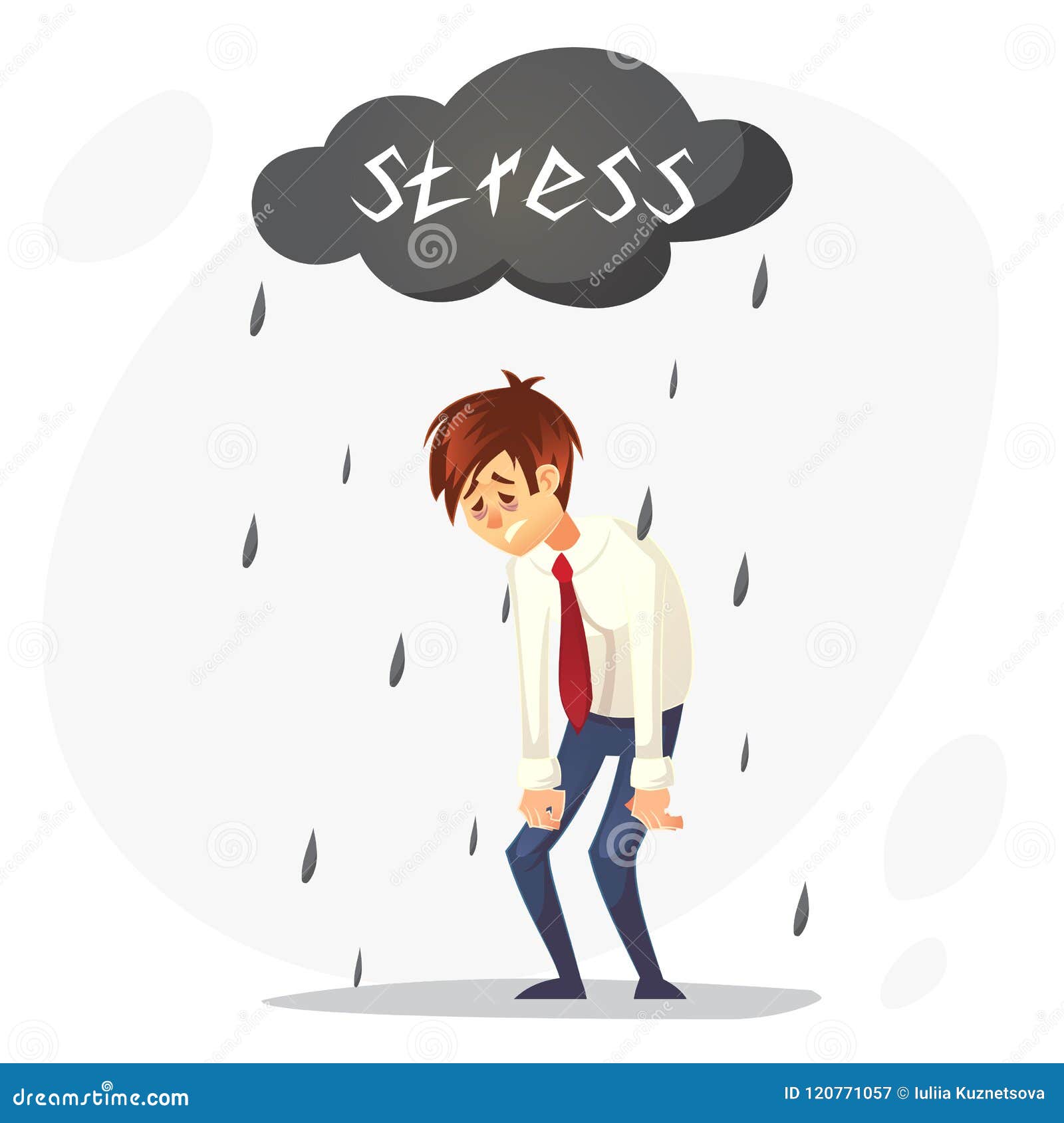 Depressed Sad Office Worker Character. Stress at Work. Overworked Stock  Illustration - Illustration of fail, ashamed: 120771057