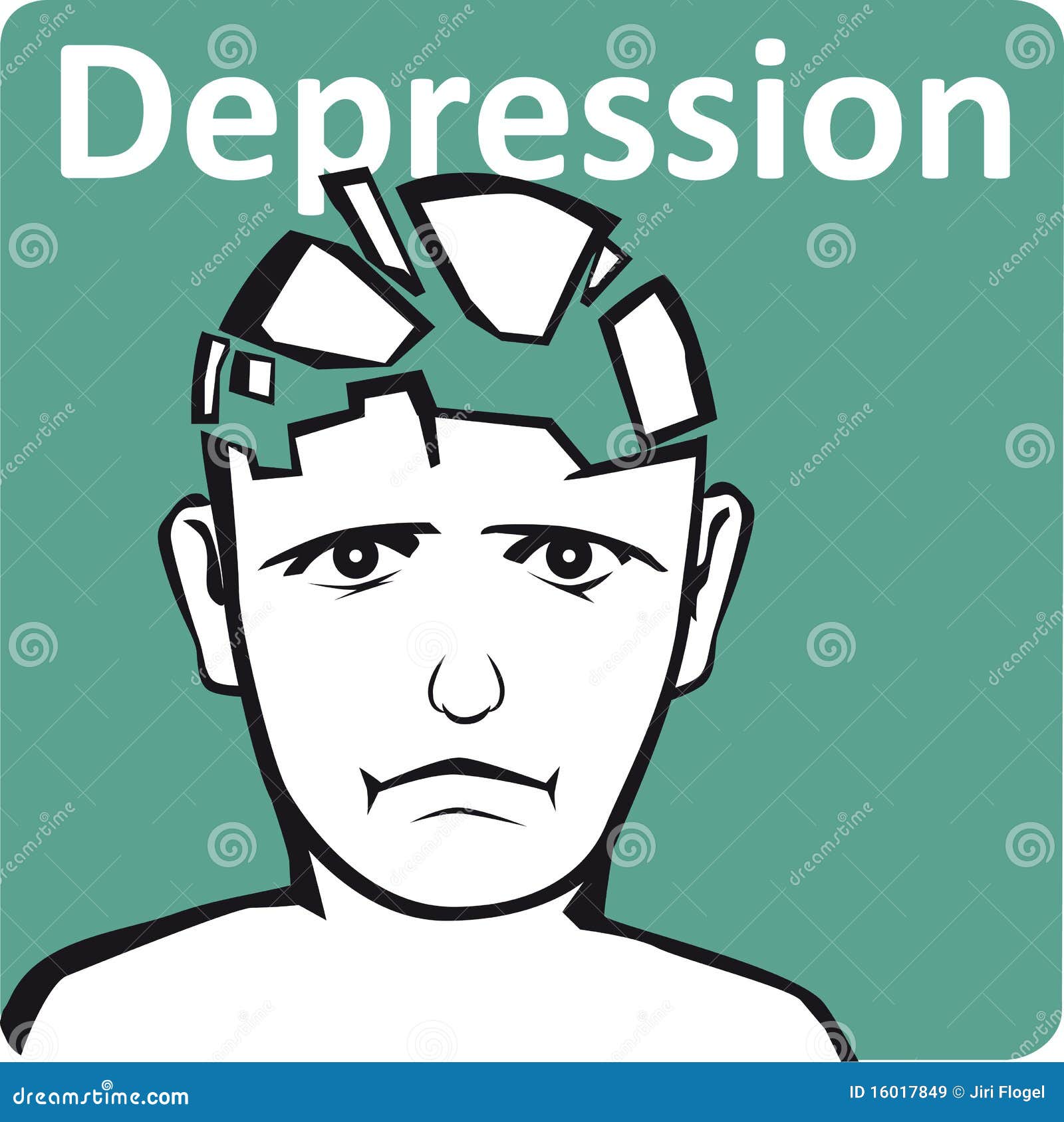 Depression stock vector. Illustration of alone, people - 16017849