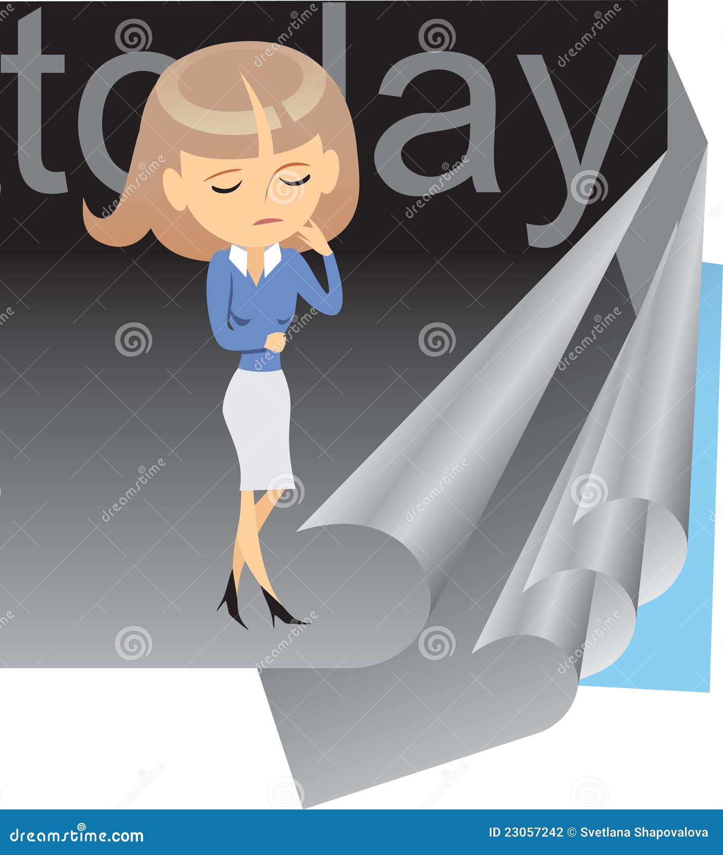 Depression character stock vector. Illustration of woman - 23057242