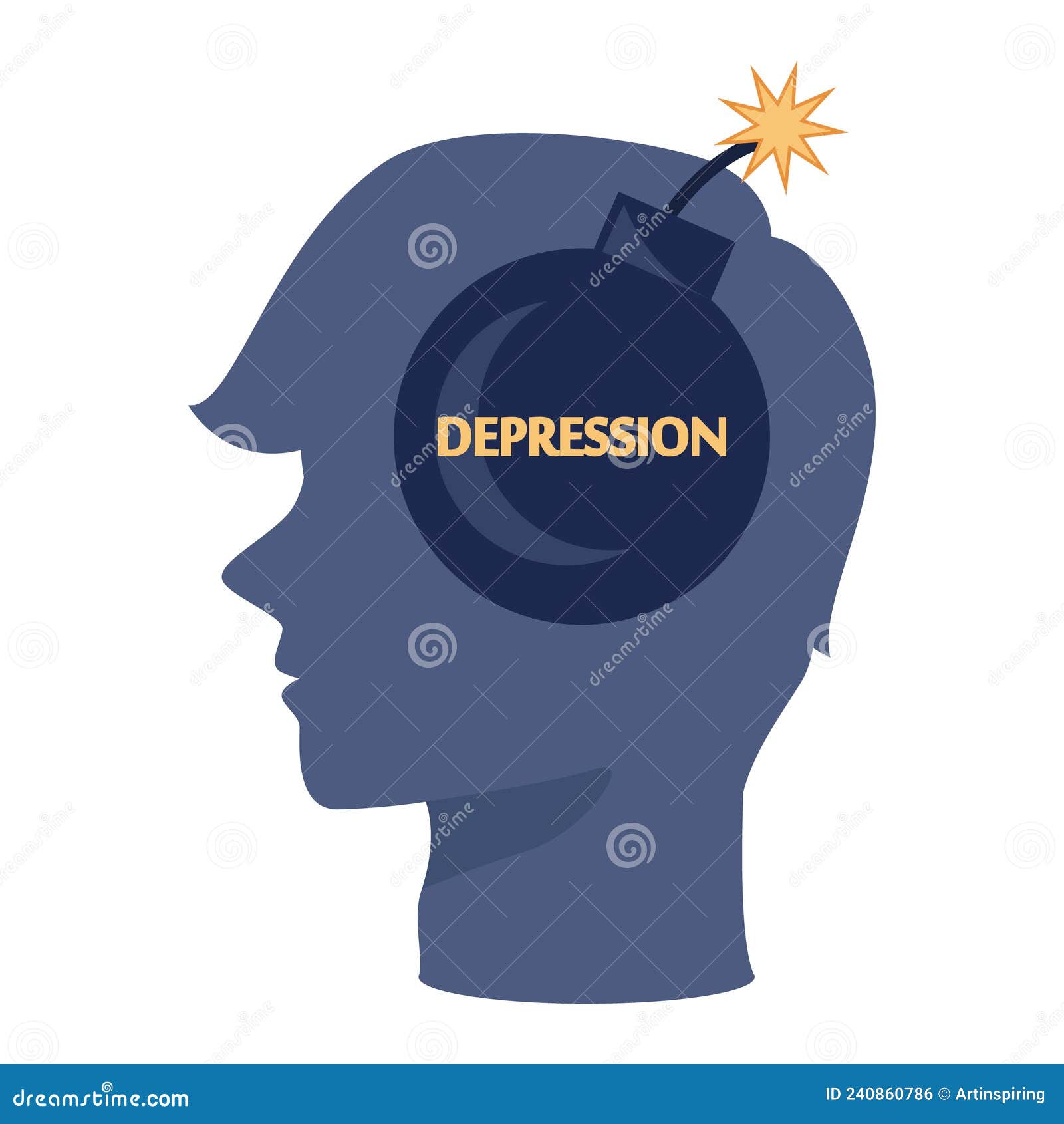Depression Concept. Mental Disorder, Feeling of Despair and ...