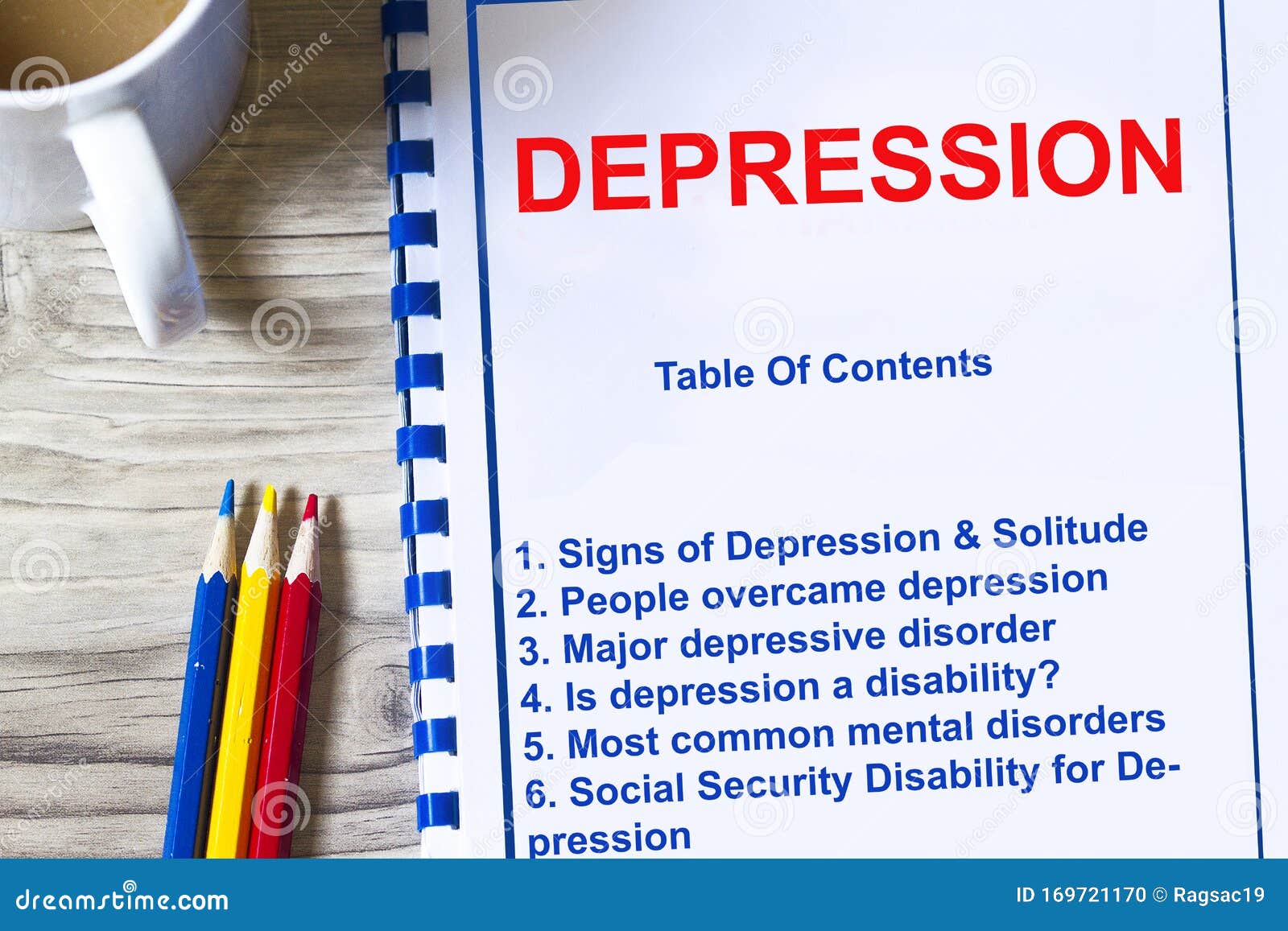 Depression Cover Page Lecture Stock Photo Image of depression, page