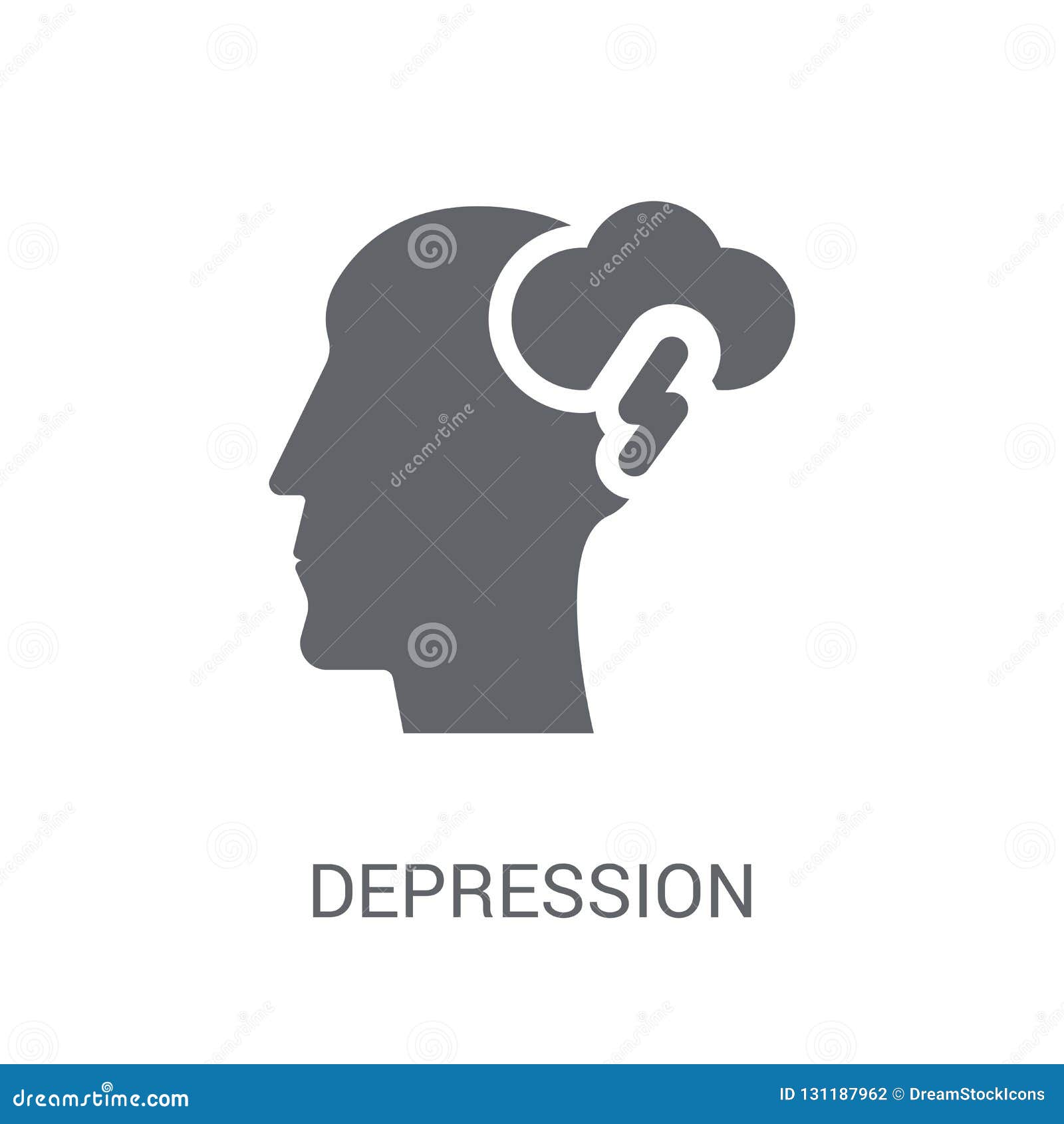 Depression Icon. Trendy Depression Logo Concept on White Background ...