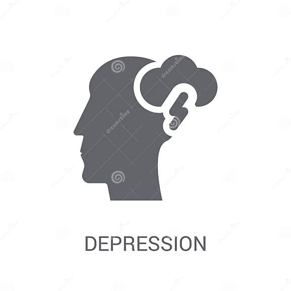 Depression Icon. Trendy Depression Logo Concept on White Background ...