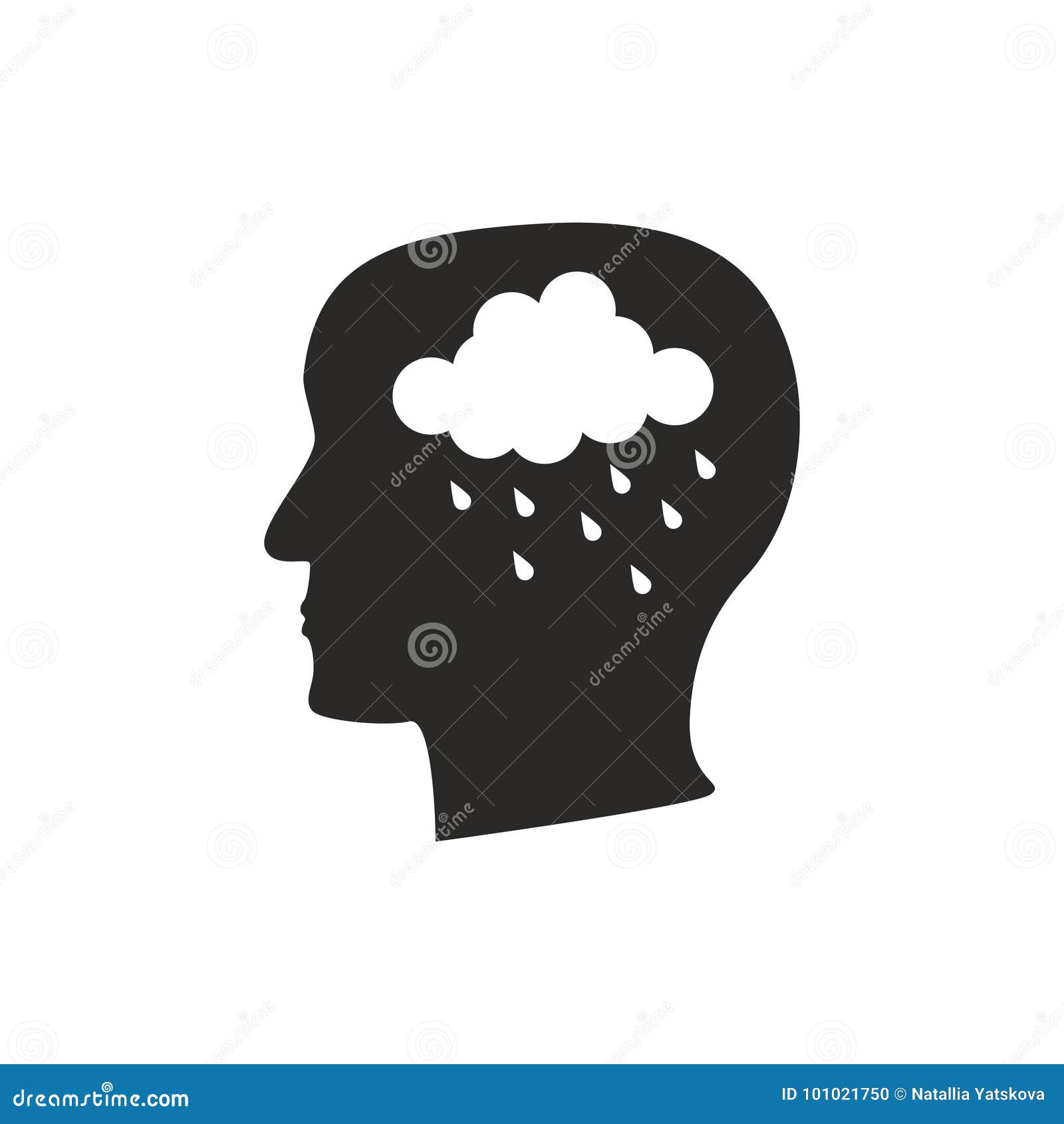 Depression Mental Disease Icon Stock Vector - Illustration of icon ...