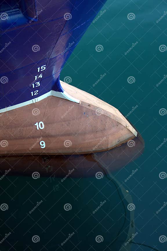 Depth Markings on Prow of Boat Stock Image Image of vessel