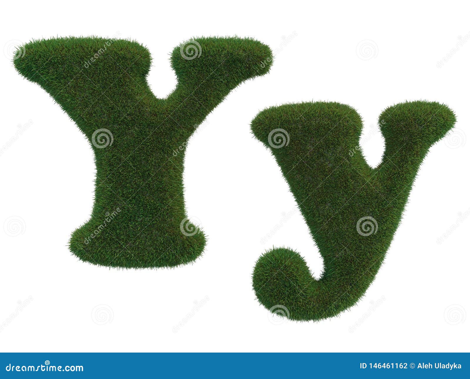 Der Buchstabe Des Gr?ner Rasen Getrimmten Rasens Stockfoto Bild von