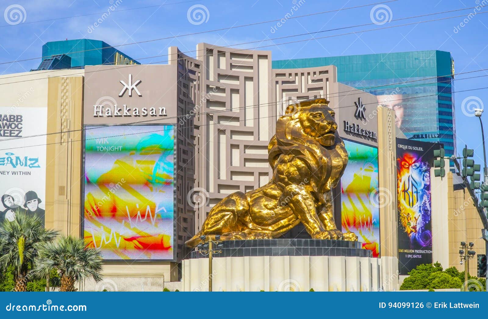 Der Goldene Lowe In Mgm Grandhotel In Las Vegas Las Vegas Nevada 23 April 2017 Redaktionelles Foto Bild Von Tourismus Cityscapes 94099126