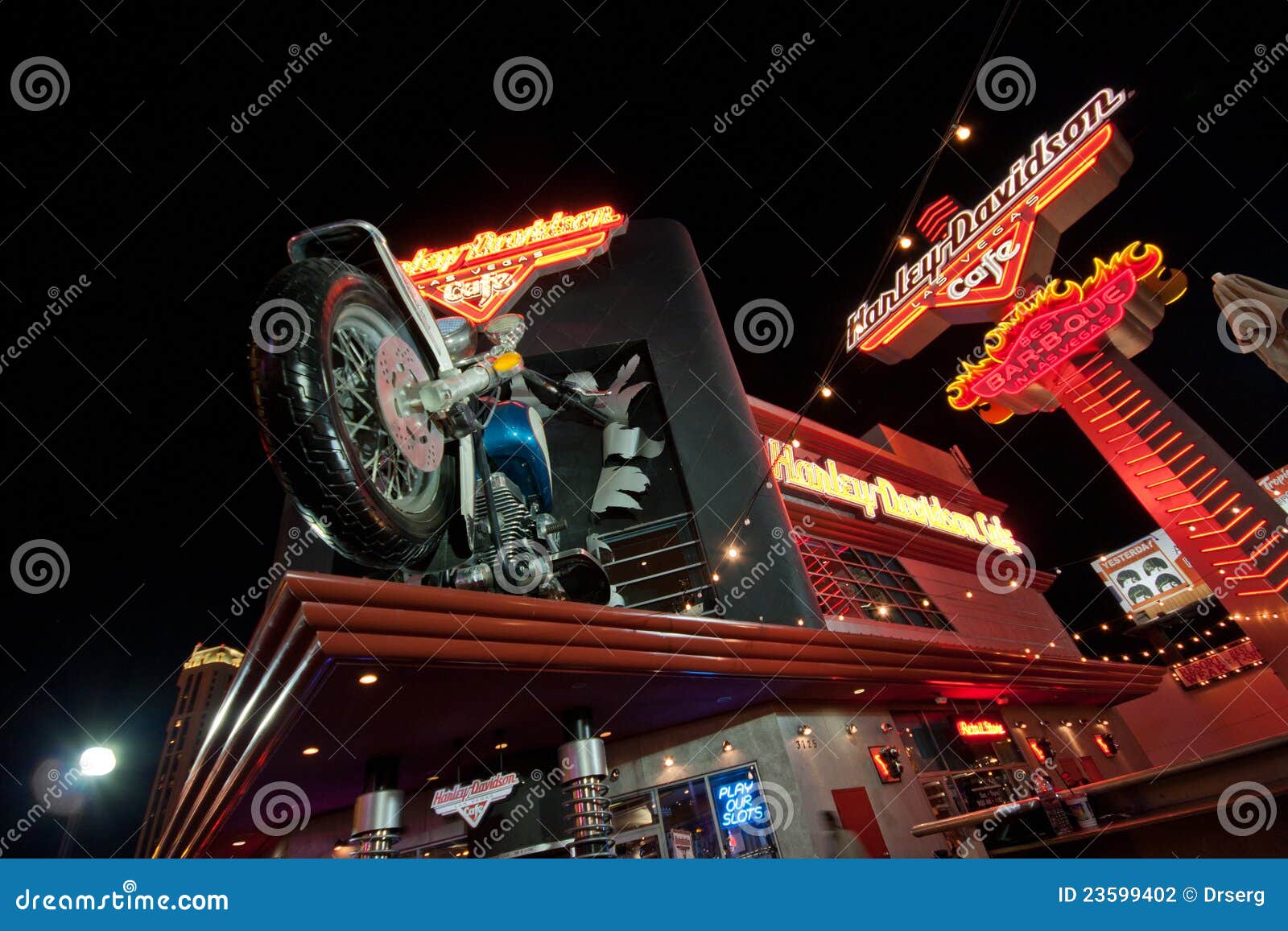 Der HarleyDavidsonKaffee in Las Vegas Redaktionelles Stockfotografie