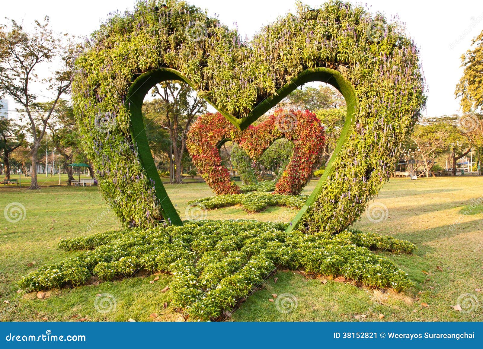 Der HerzGarten stockbild. Bild von hell, purpurrot