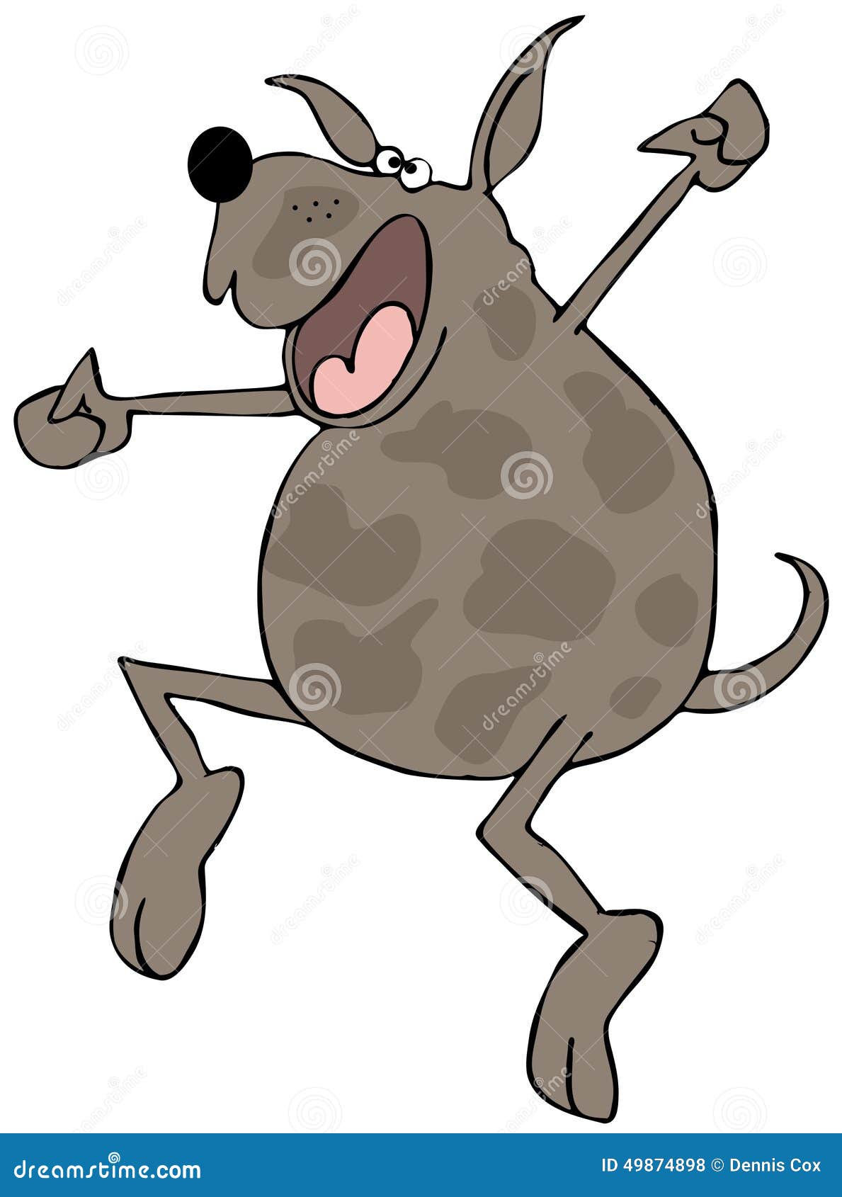 Der Hund Springend Für Freude Stock Abbildung Bild 49874898