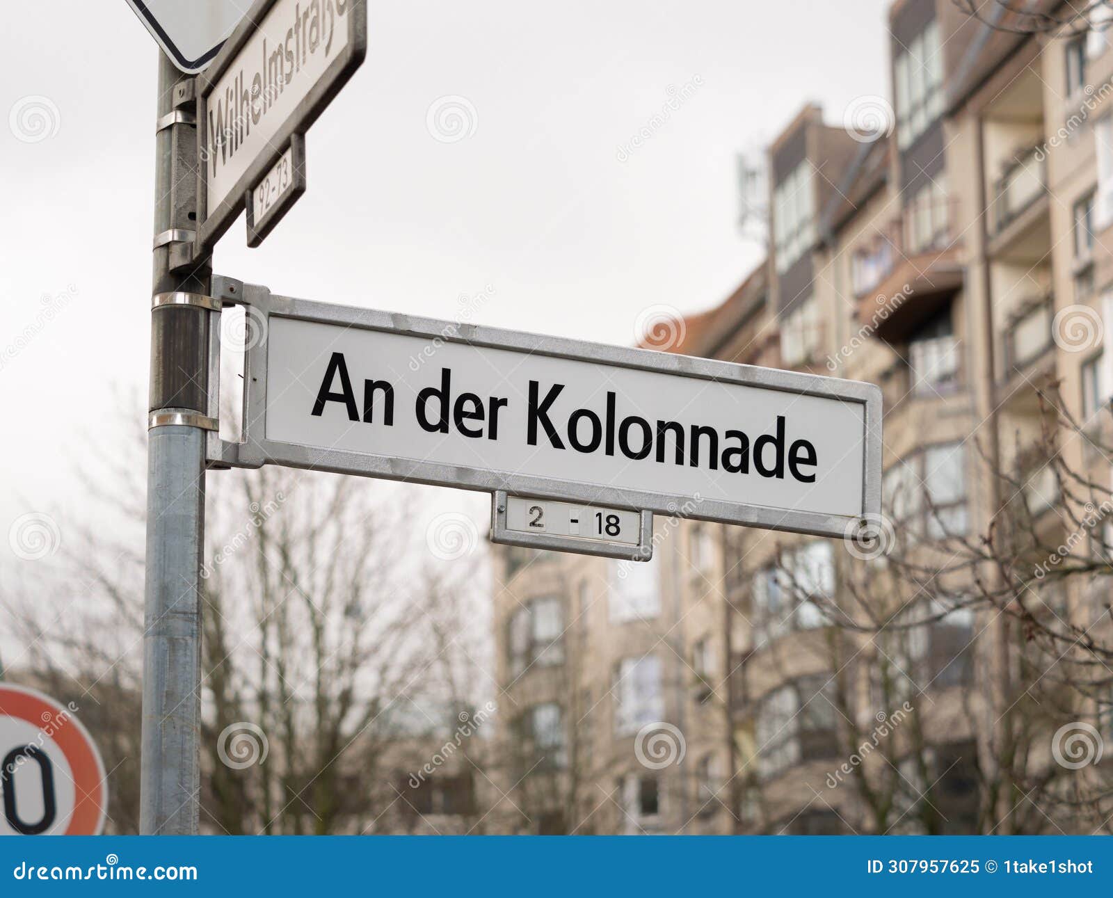 an der kolonnade street sign in berlin