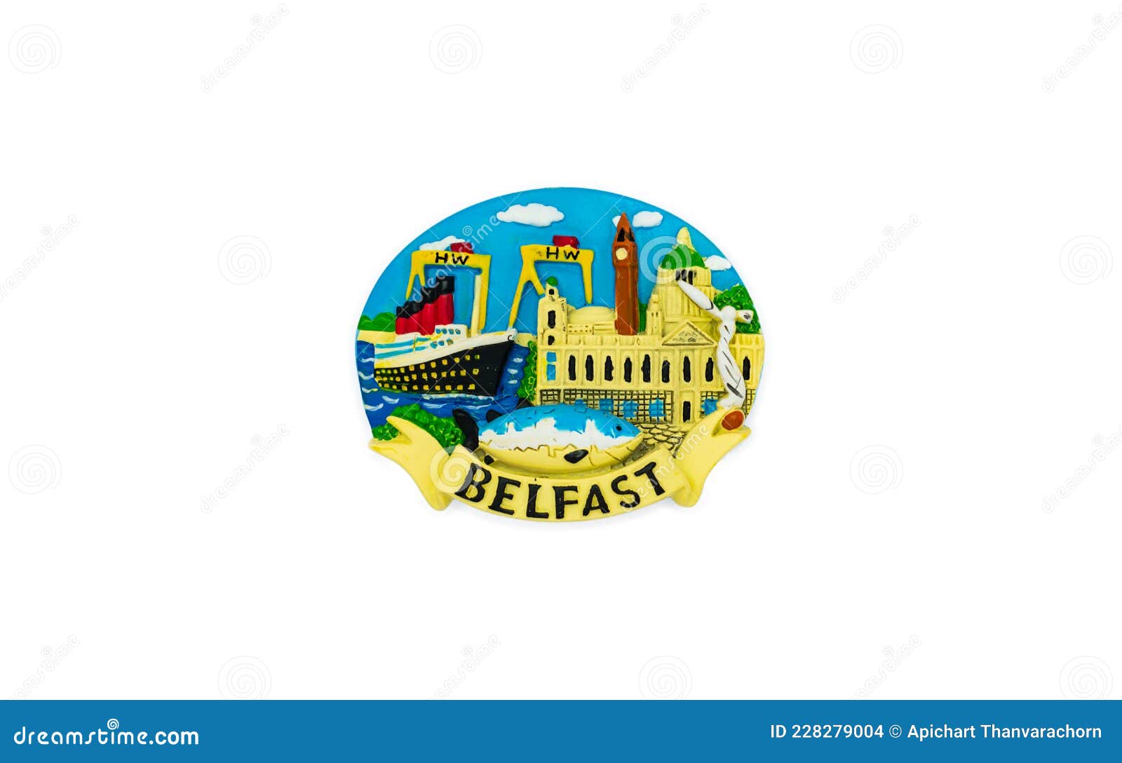 Der Reise Kühlschrank Souvenir Magnet Ndash Belfast Stockfoto - Bild von  kühlraum, farbe: 228279004