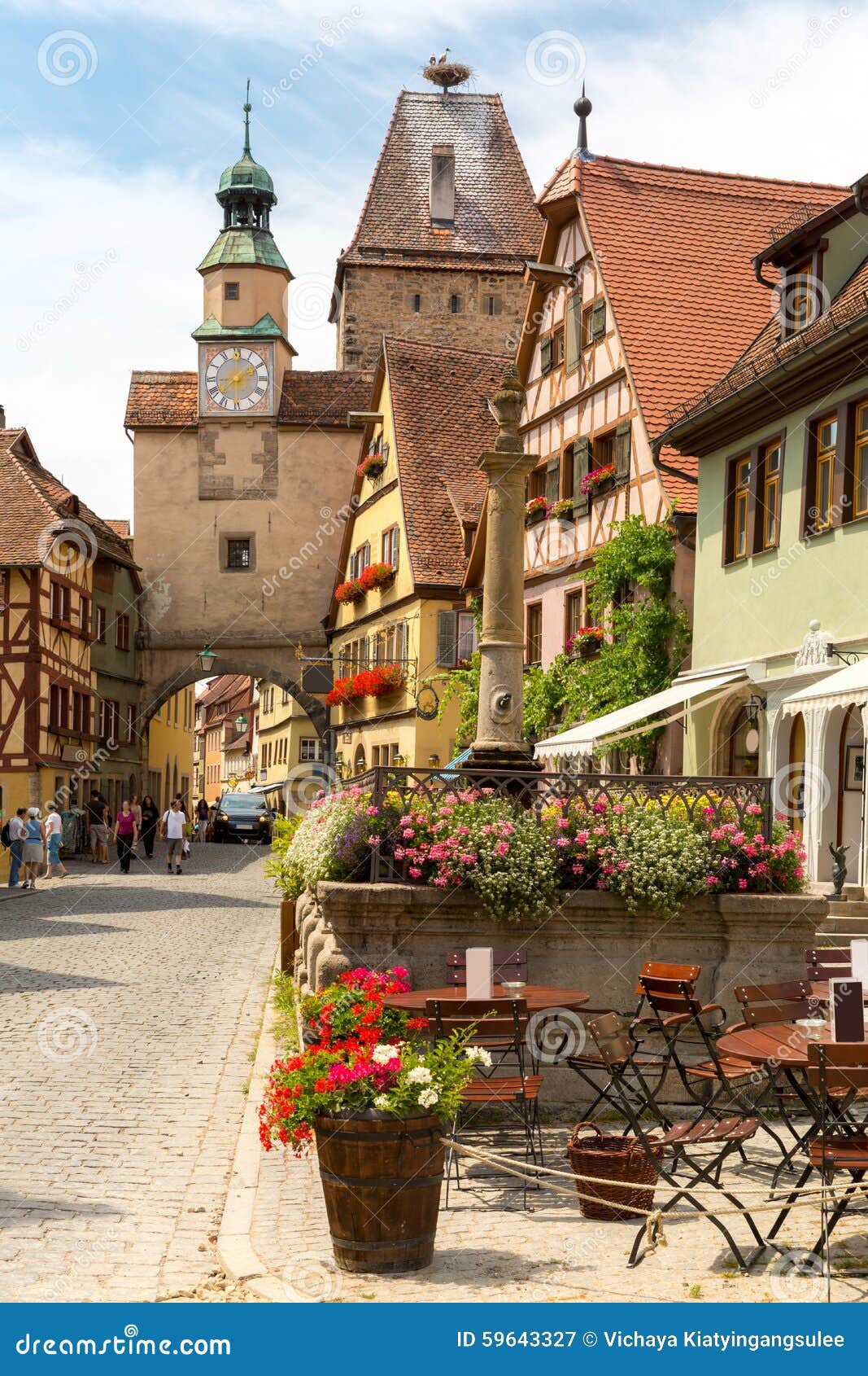  Der  Tauber  Allemagne D ob  De  Rothenburg  Image stock 