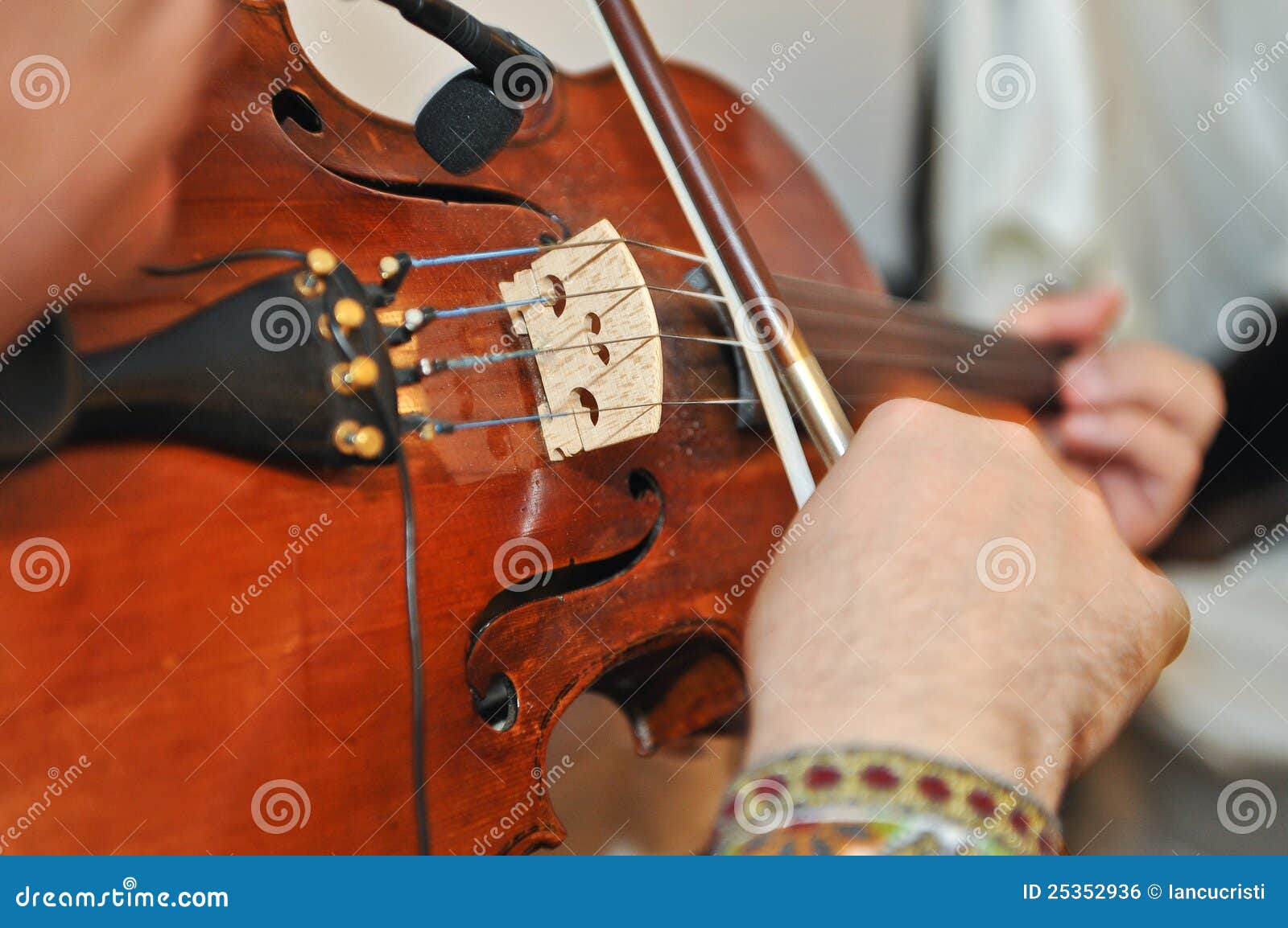 Der Violinist: Musiker, der Violine an der Oper spielt. Hall-Konzert