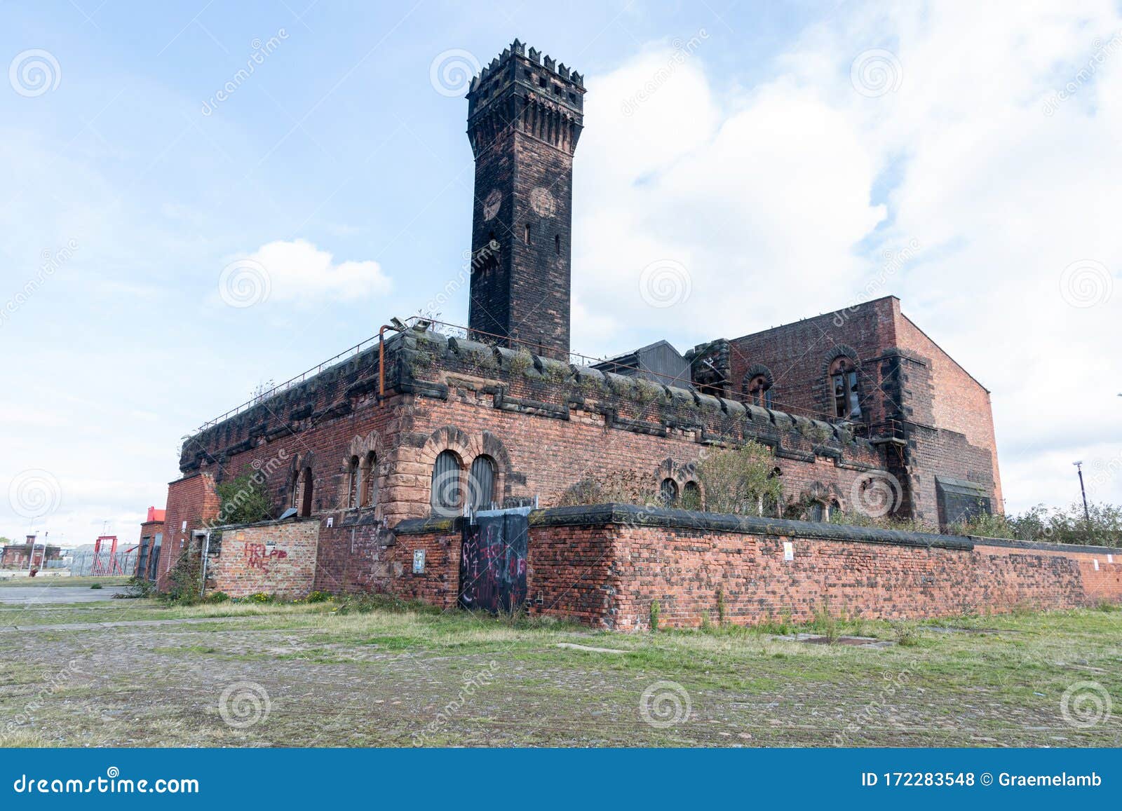 The Derelict Central Hydraulic Tower Great Float Birkenhead September