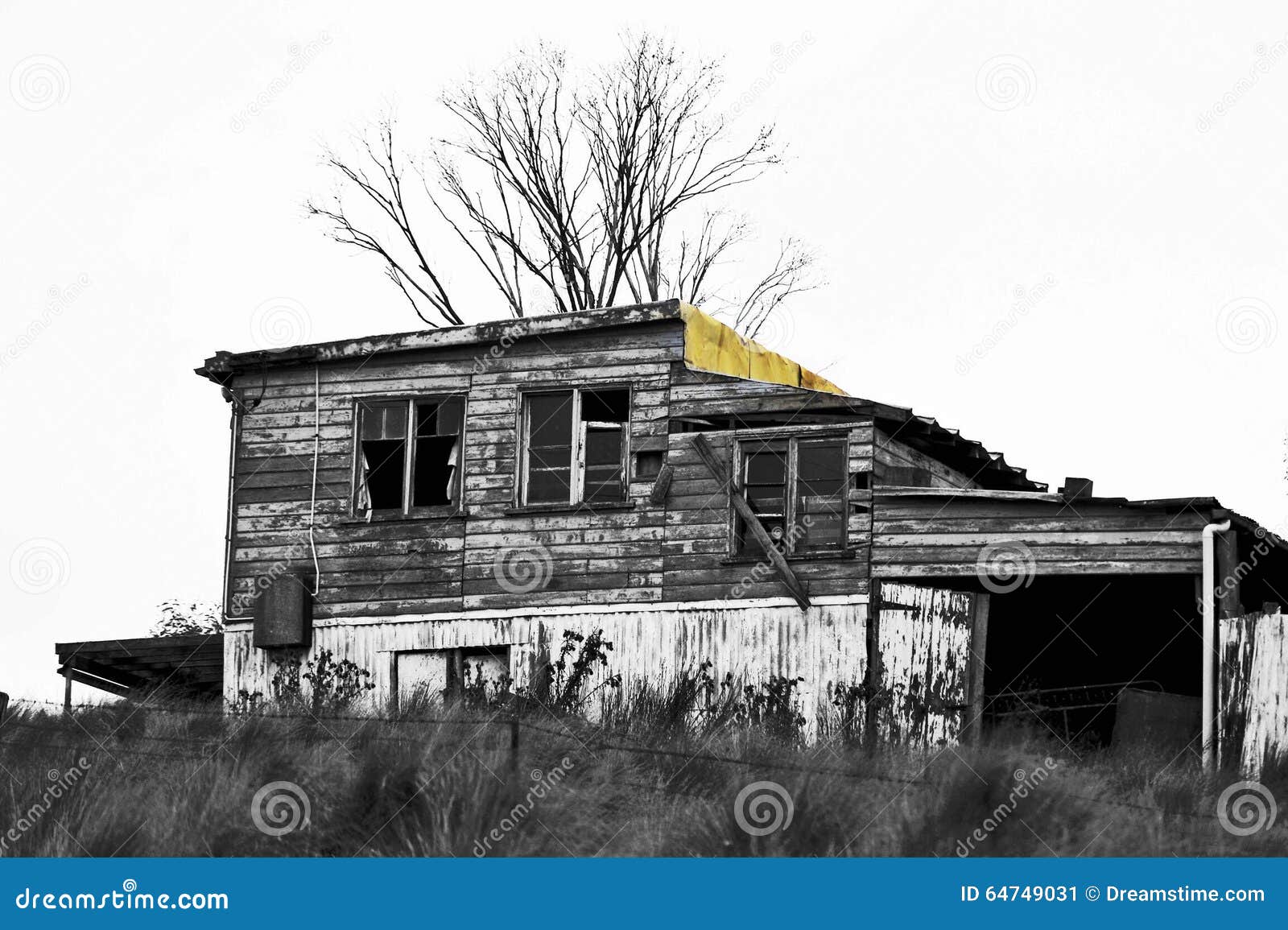 Derelict stock image. Image of deserted, farm, broken 64749031
