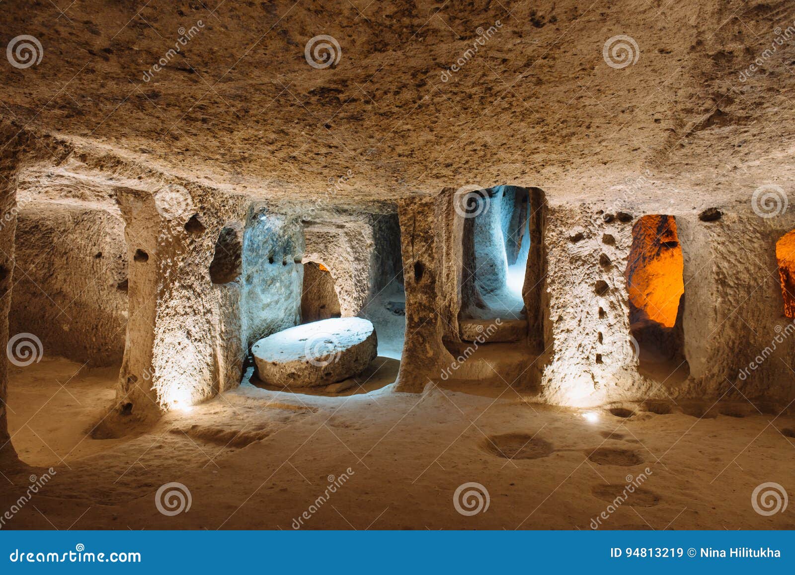 derinkuyu underground city in cappadocia, turkey.