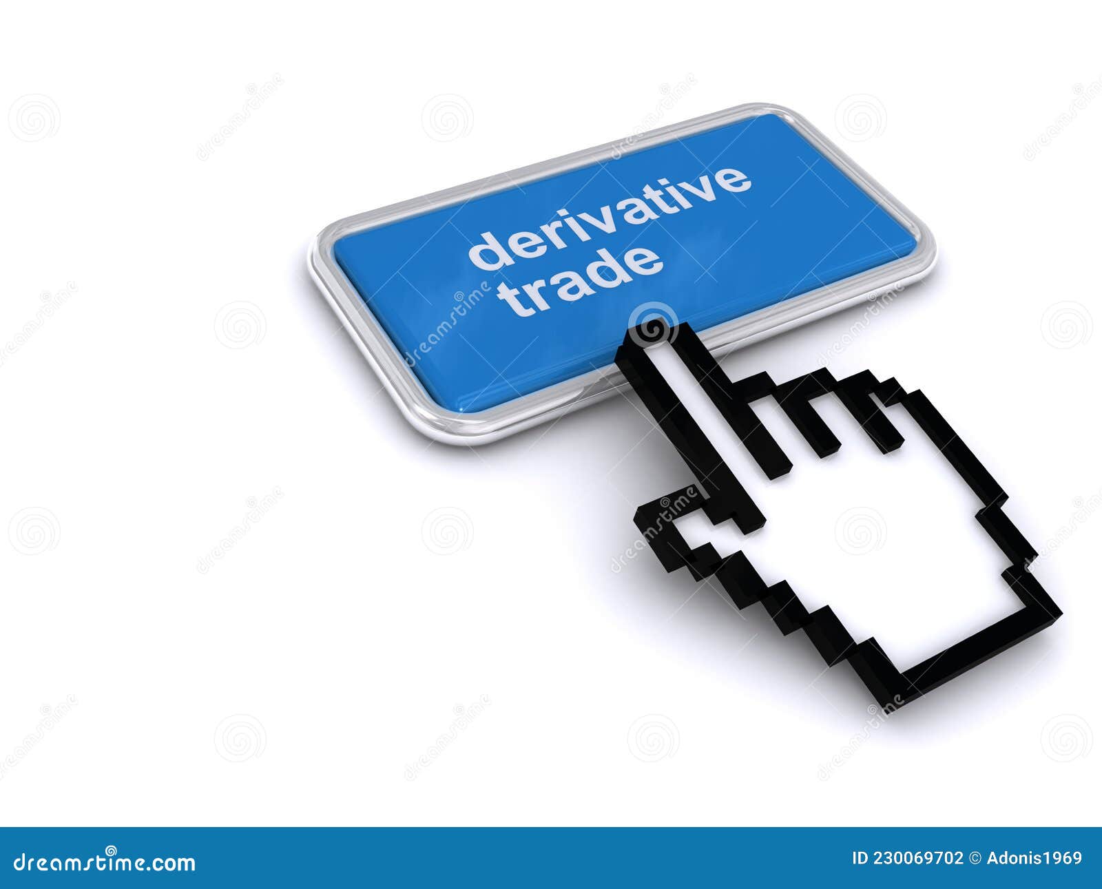 derivative trade button on white