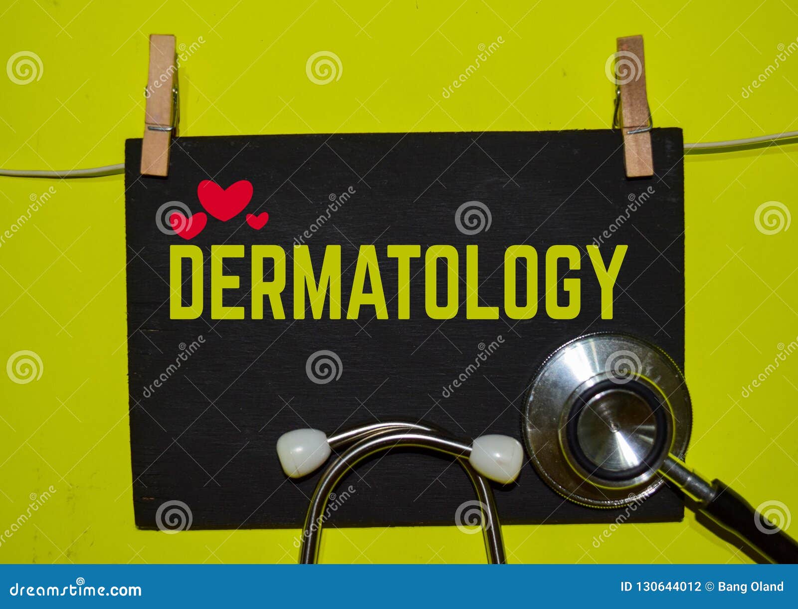 dermatology on top of yellow background