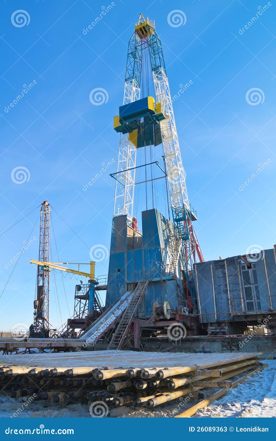 Derrick. Oil Well Drilling. Stock Image Image of hydrocarbon, bore