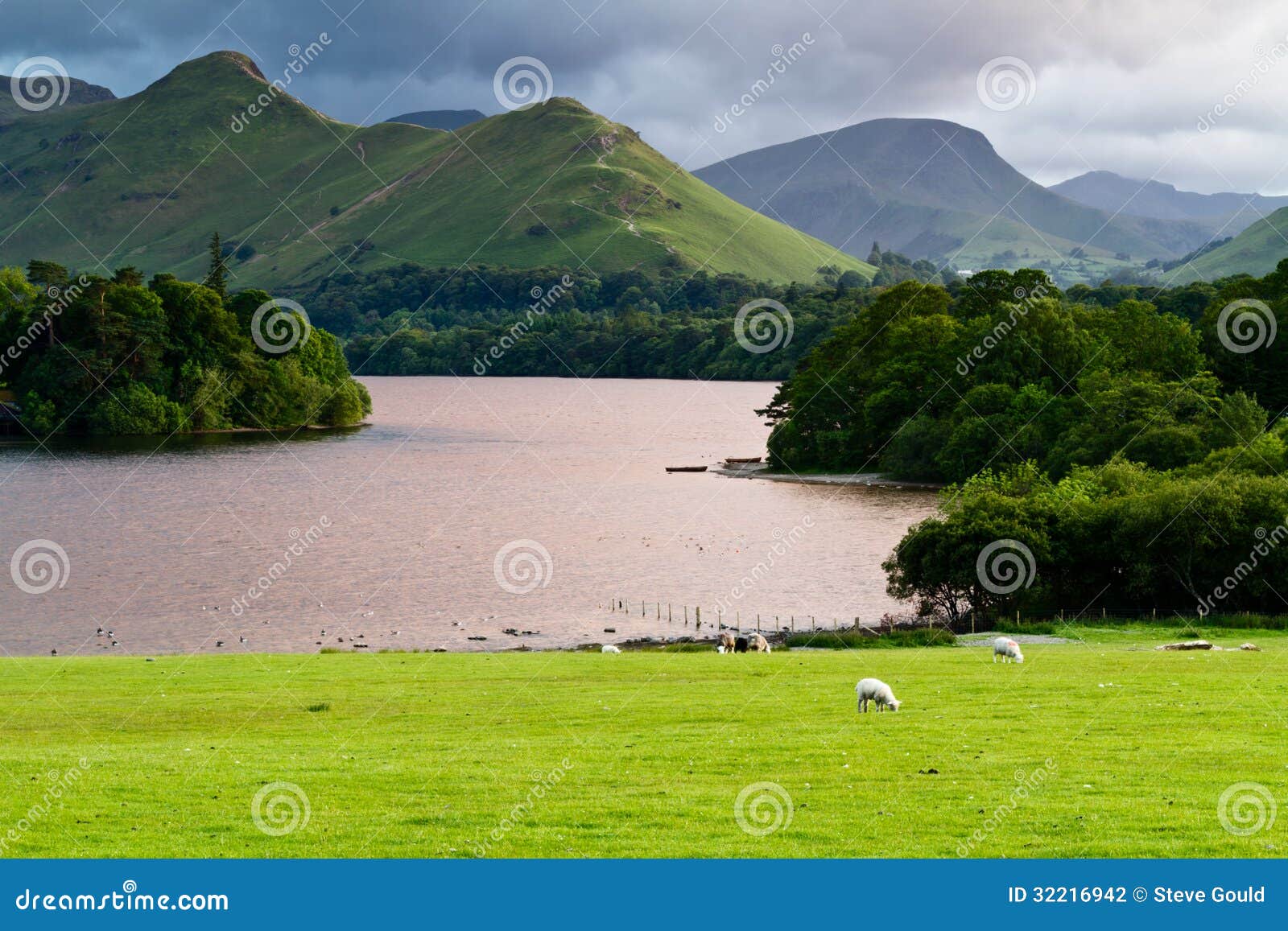 Derwent Water Lake District England Stock Photo - Image of landscape ...