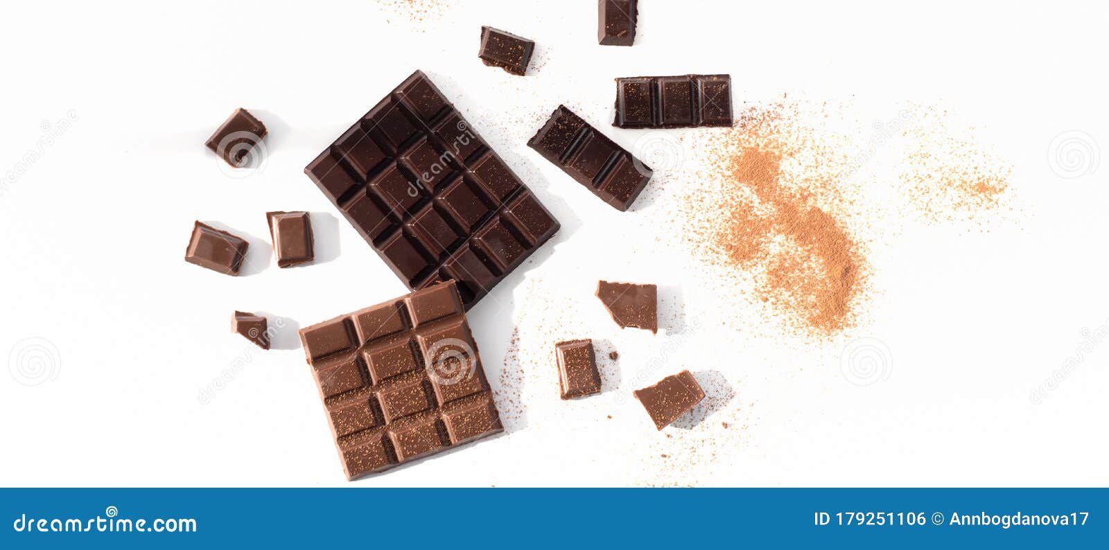 Chocolat Blanc Et Noir Au Cacao En Poudre