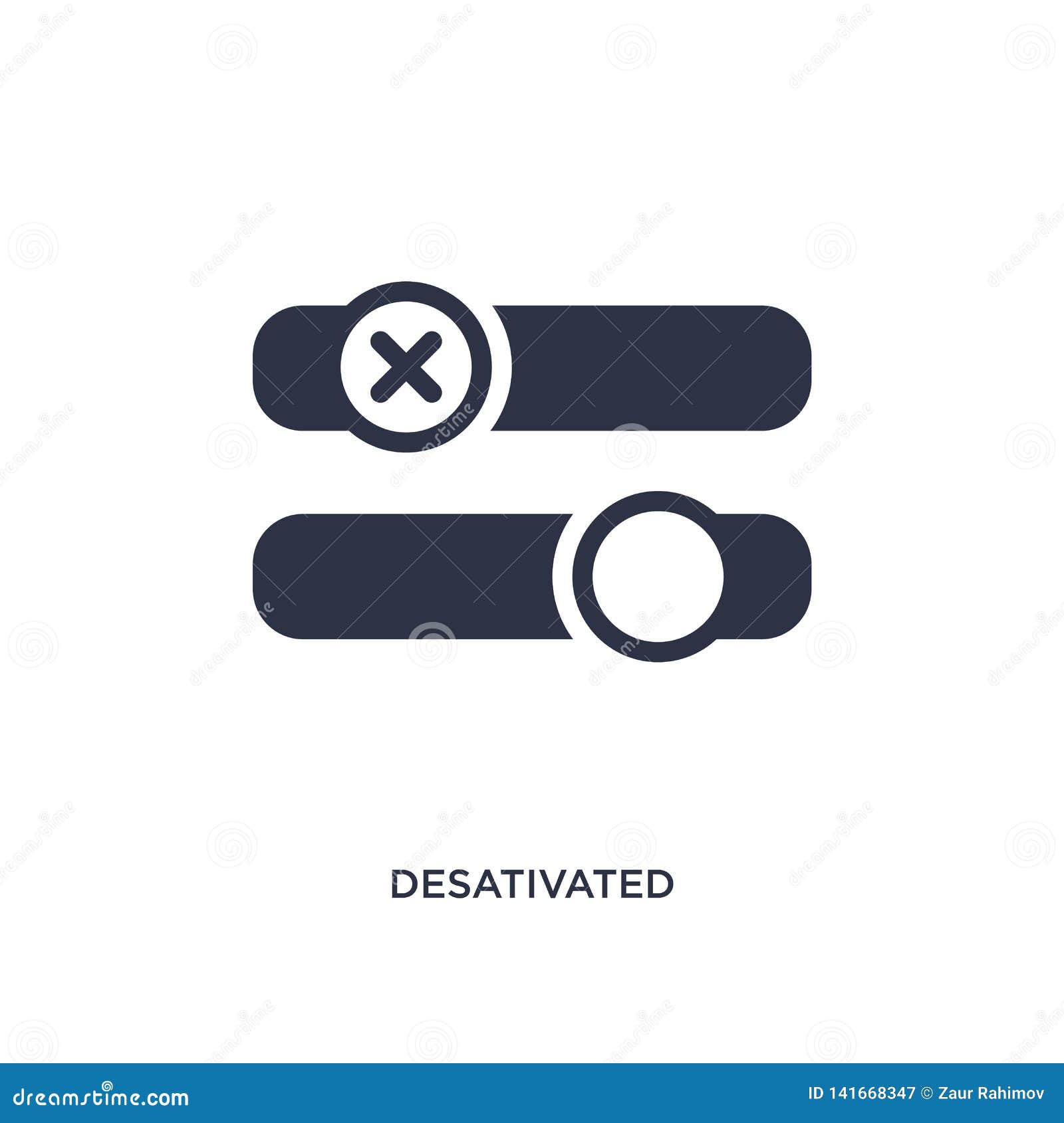 desativated icon on white background. simple   from user interface concept