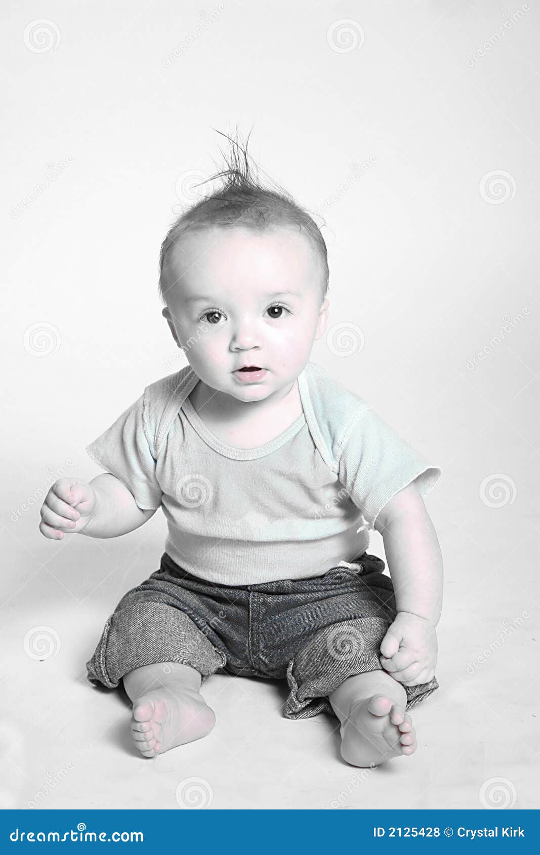 desaturated baby photo