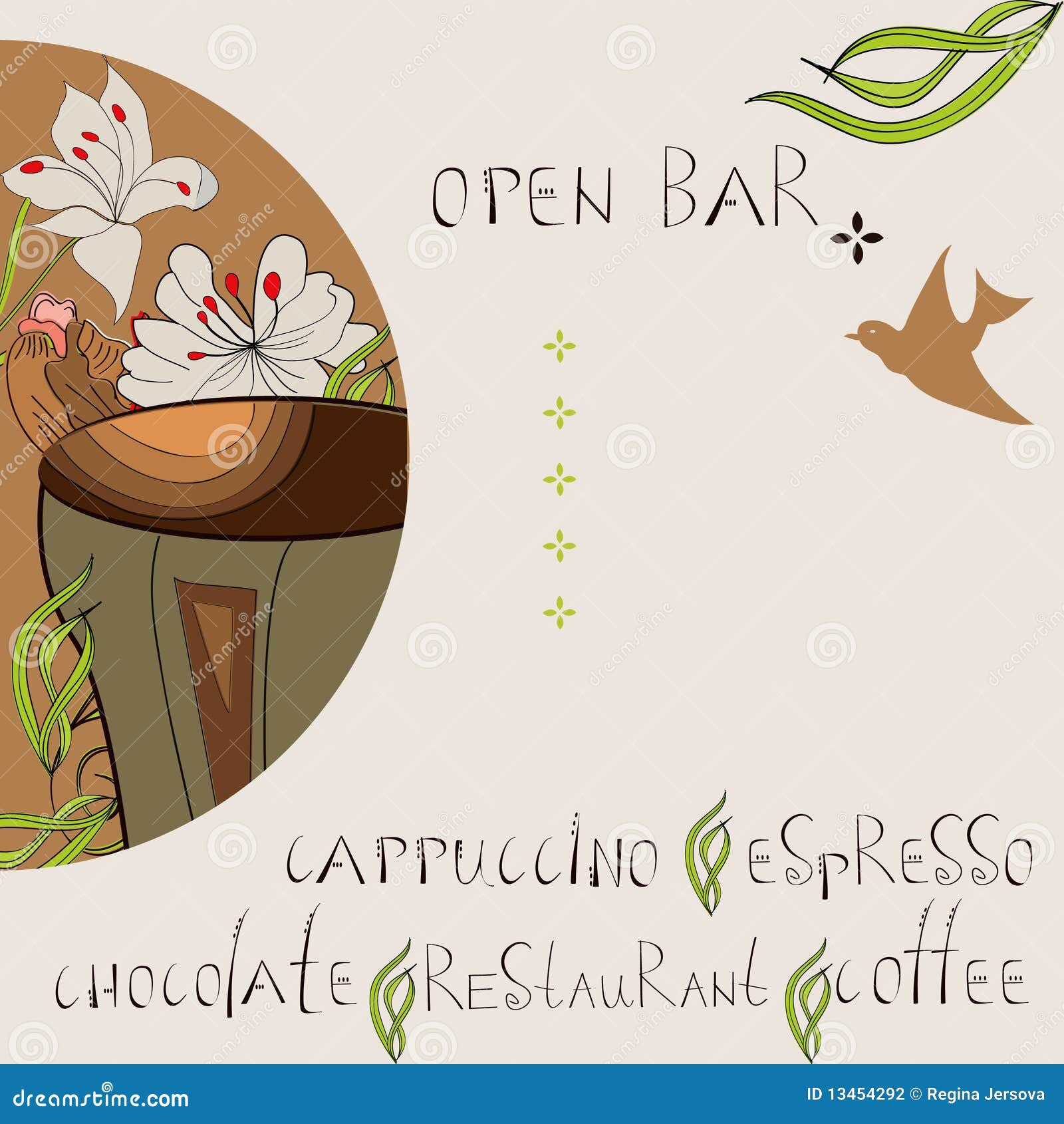 Descripteur Pour La Conception De Restaurant Illustration de Vecteur