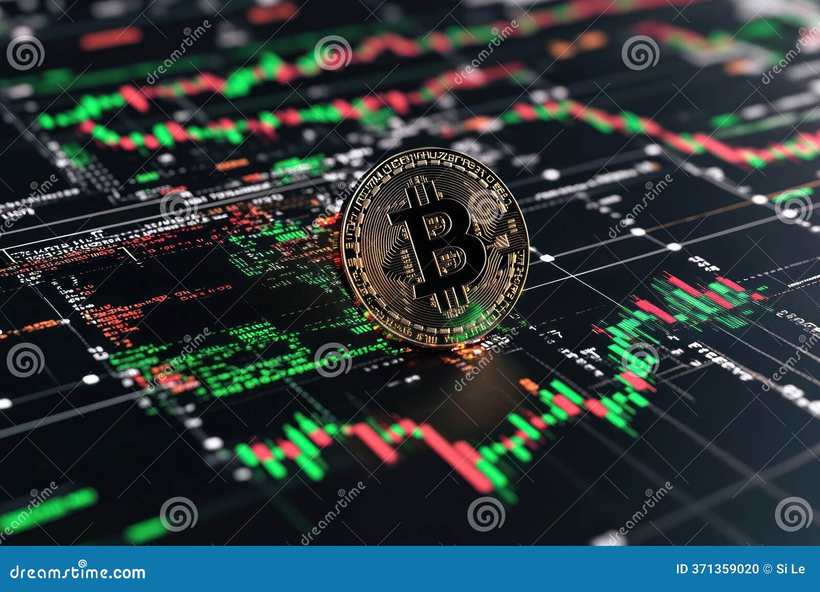 Artificial Intelligence Analyzing Crypto Currency Trading Indicators -  Vector Graphic Stock Illustration - Illustration of market, trends:  371359020
