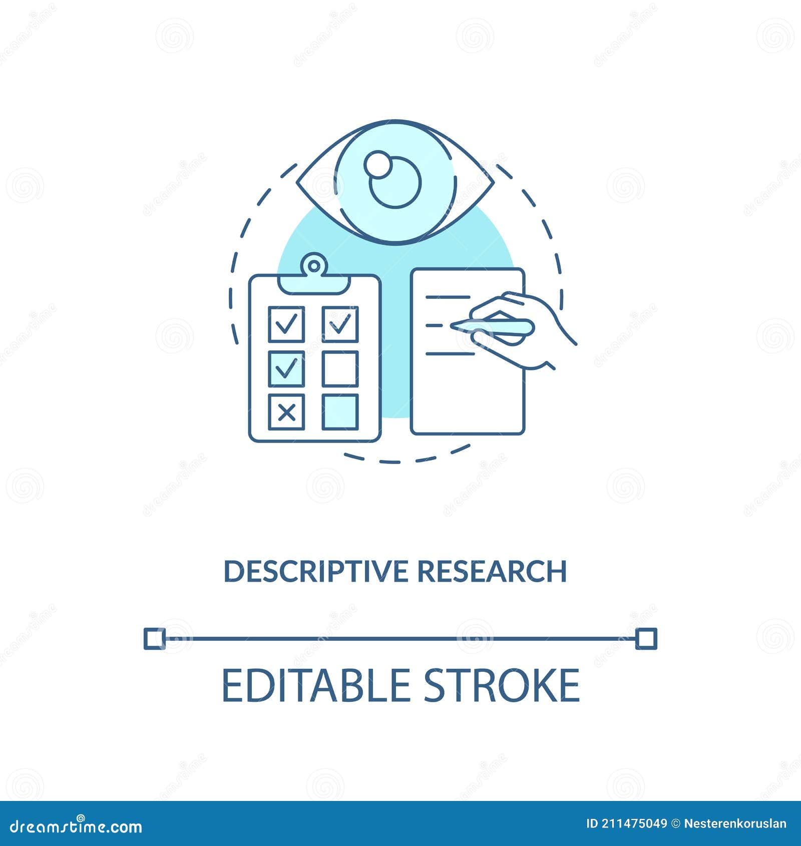 descriptive research concept icon