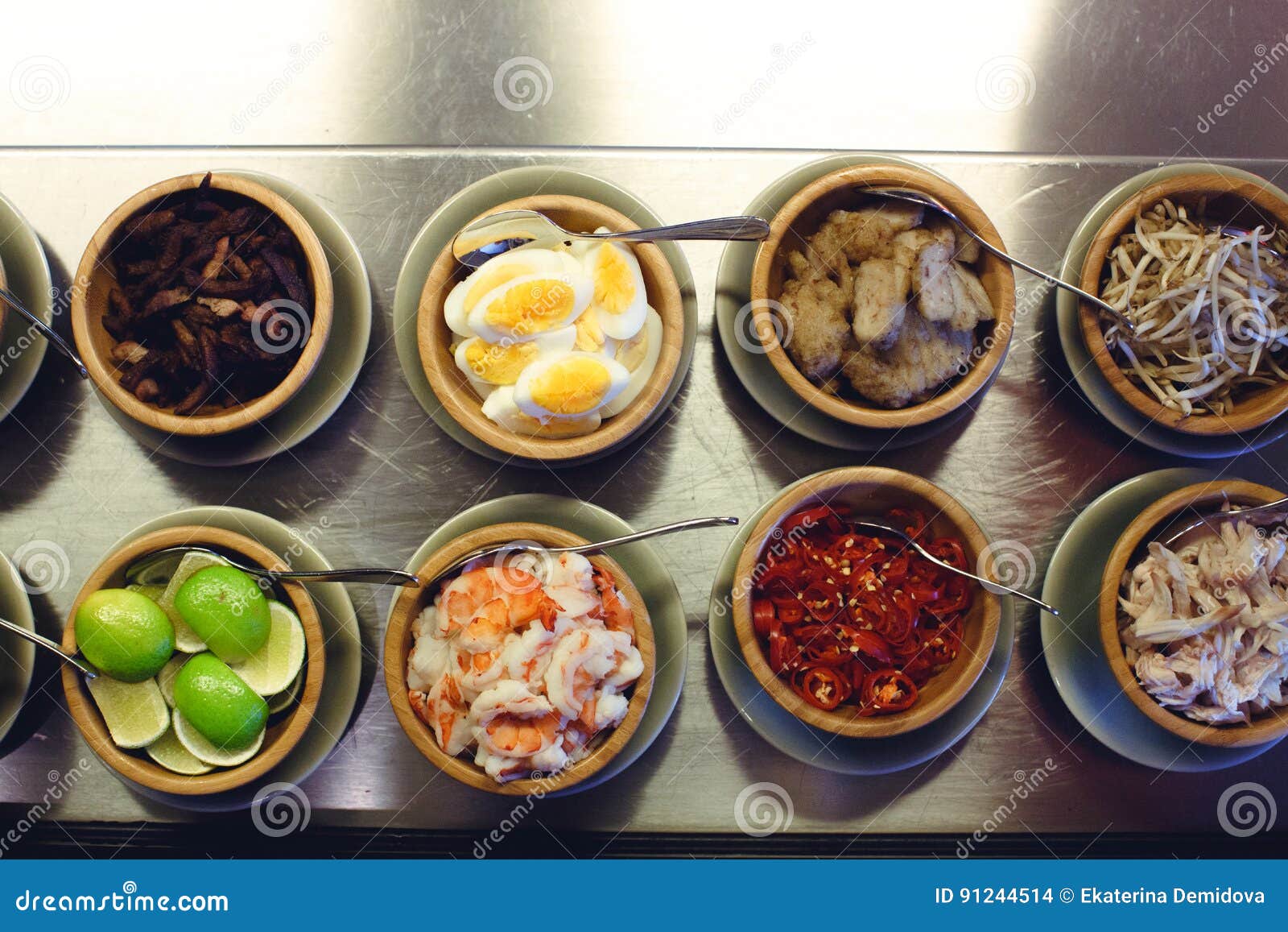 Desde Arriba De Tiro De Diversa Comida Foto de archivo Imagen de