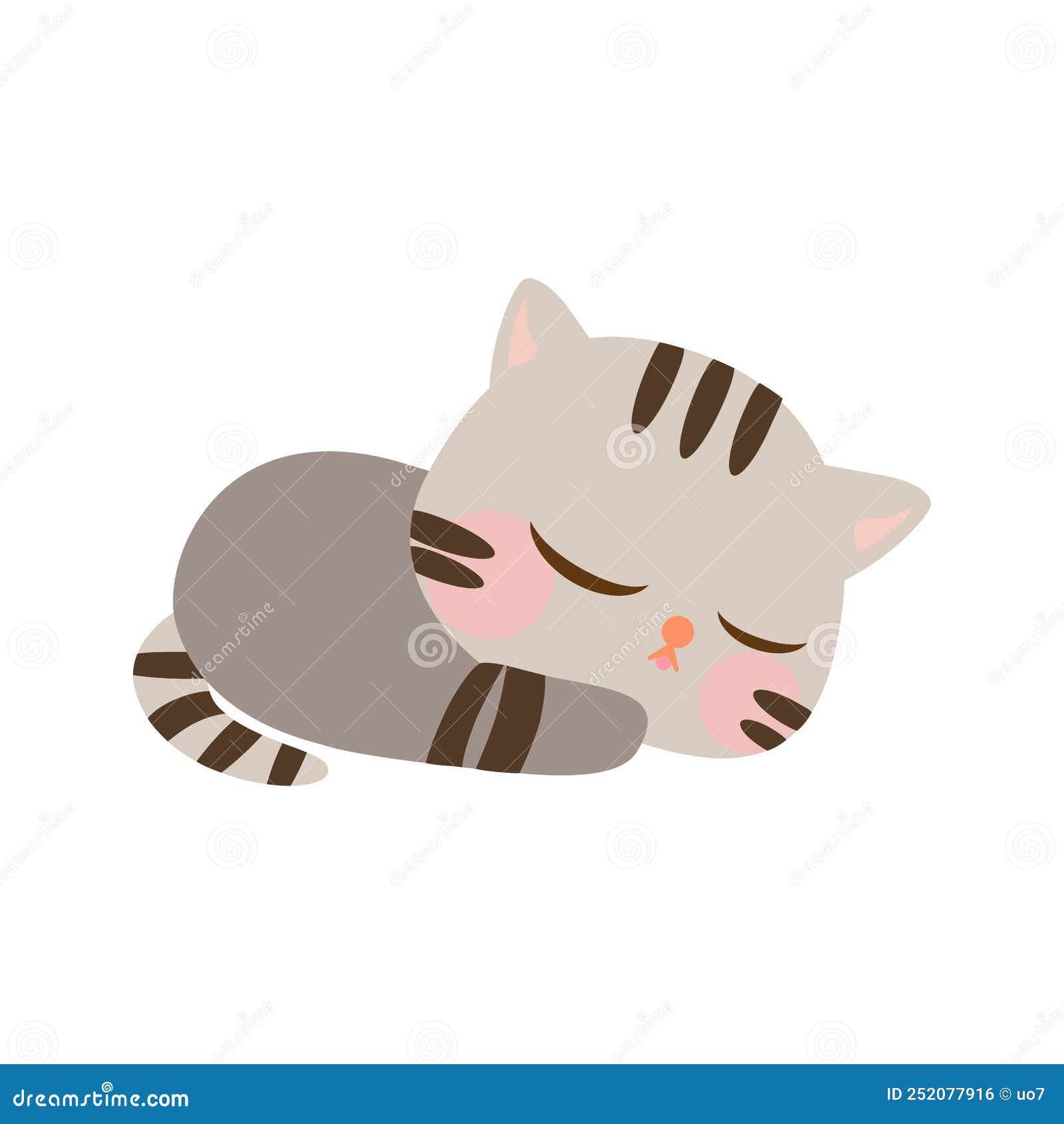 Ilustração de desenhos animados de gatinho gato vector