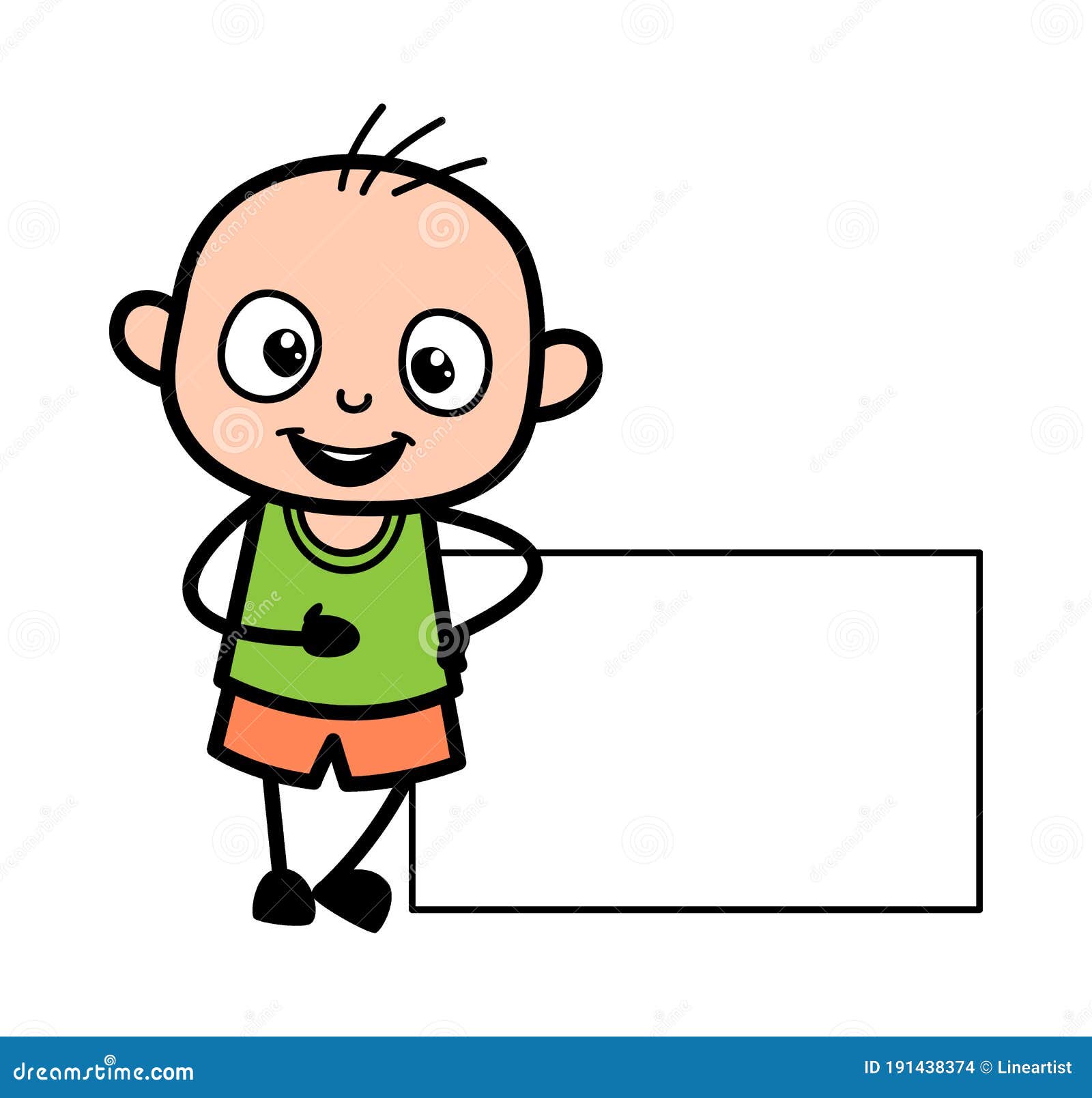 Desenho Animado De Menino Careca Ilustração Stock - Ilustração de