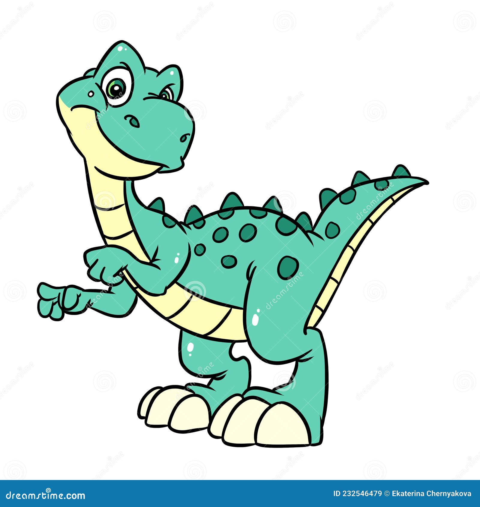 Personagem de desenho animado de dinossauro Tiranossauro Rex