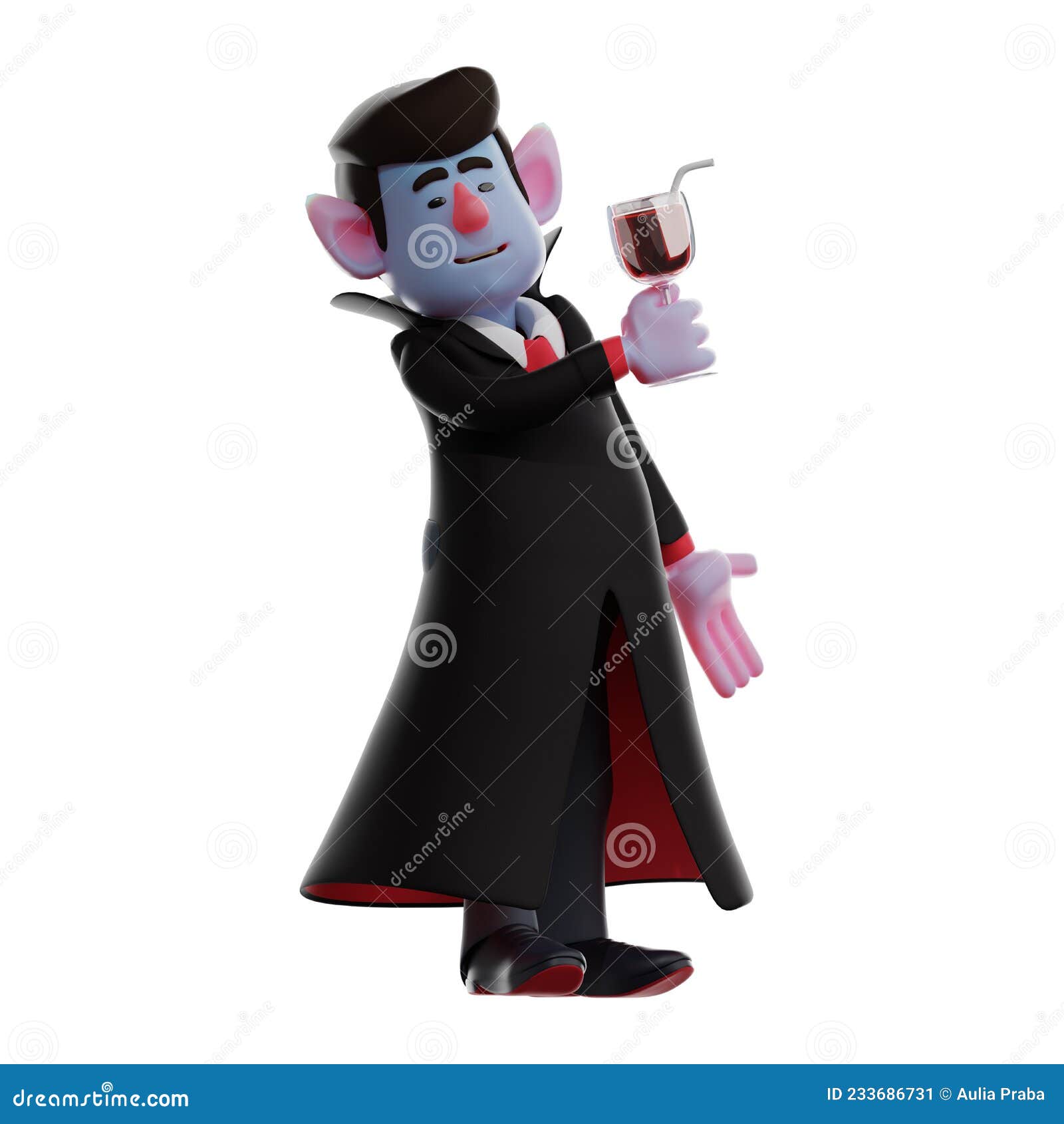 O Personagem De Halloween, Vampiro De Desenho Animado 3d, Bebendo Um Copo  De Sangue, Ilustração 3d Ilustração Stock - Ilustração de projeto, cartoon:  160342507