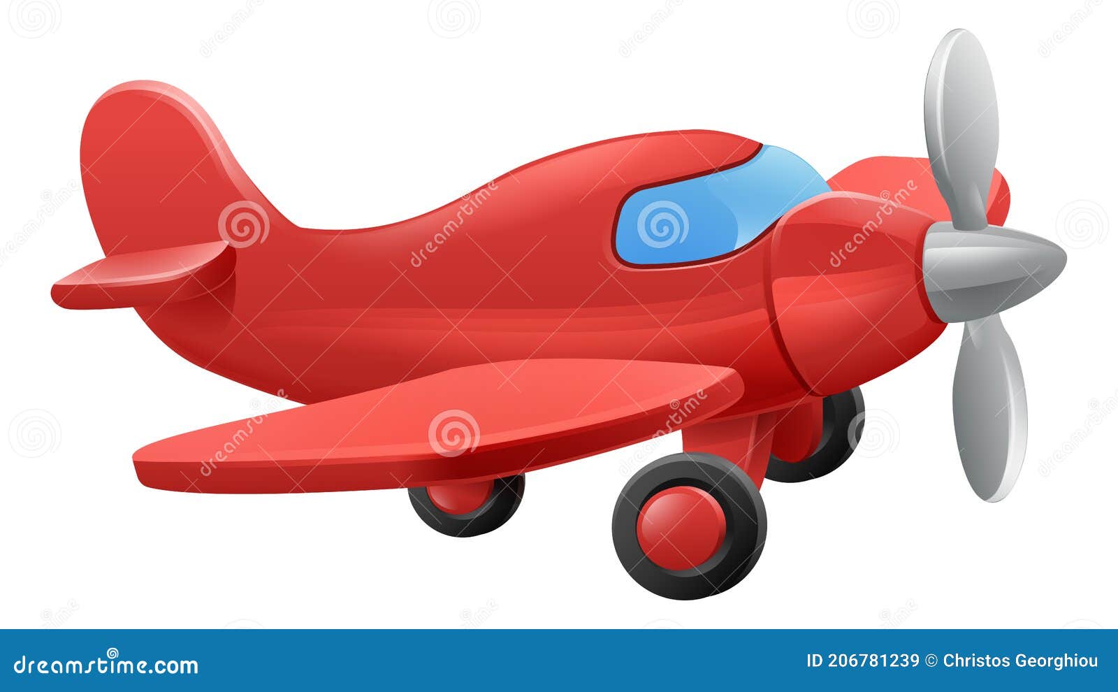 Desenho animado de avião ilustração do vetor. Ilustração de vermelho -  206781239