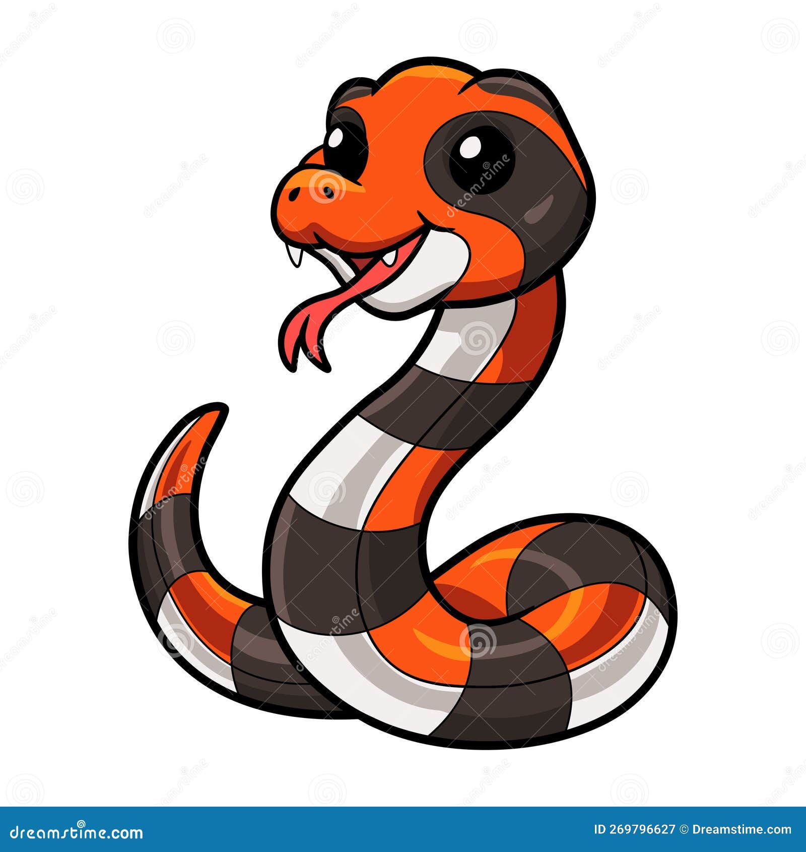 Desenho Animado De Cobra De Cabo Giro Ilustração do Vetor - Ilustração de  africano, vermelho: 269796627