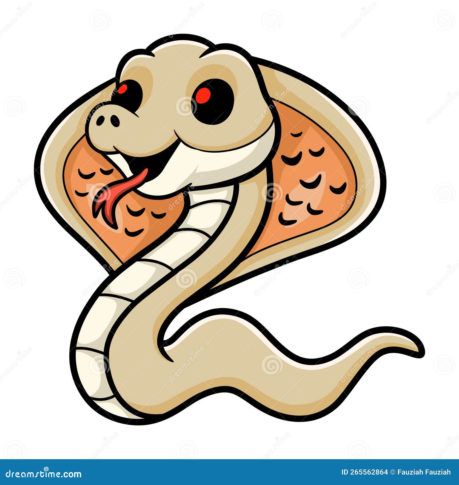 Desenho Animado De Cobra Monoclónica Albina Ilustração do Vetor -  Ilustração de nave, sorriso: 265562864