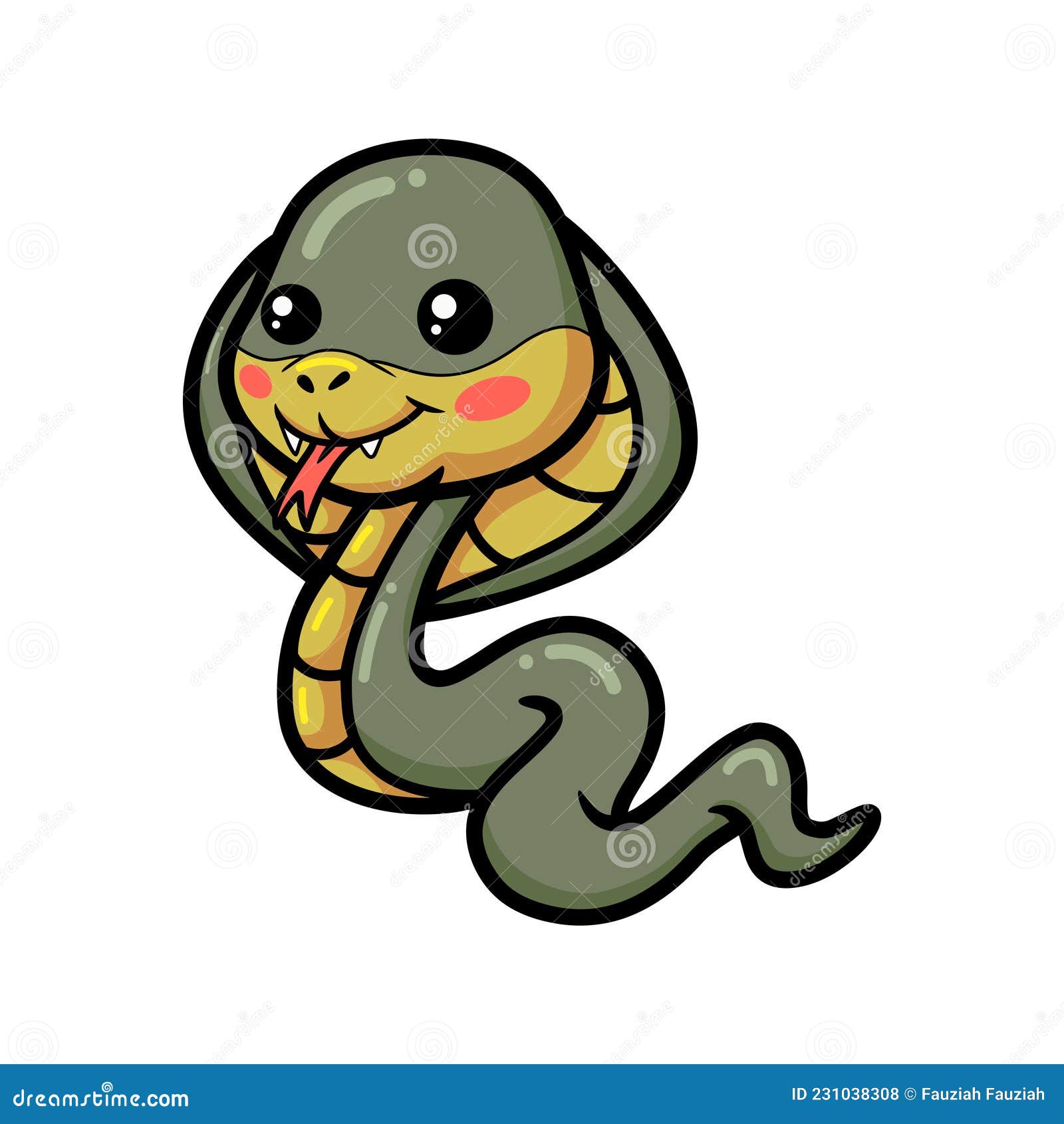 Ilustração Dos Desenhos Animados De Uma Cobra Royalty Free SVG