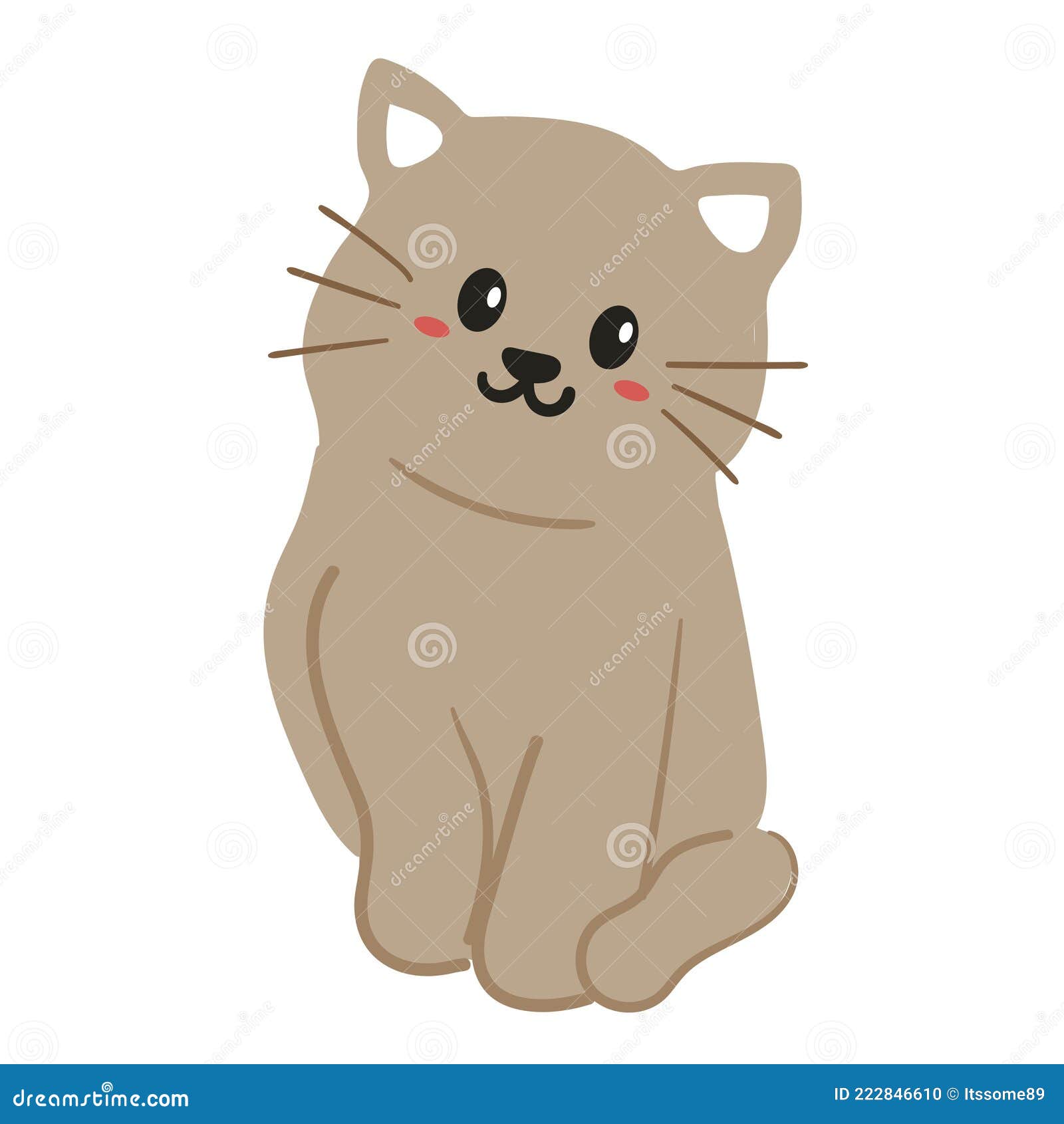 Desenho animado gato cinza imagem vetorial de stockgiu© 545061826