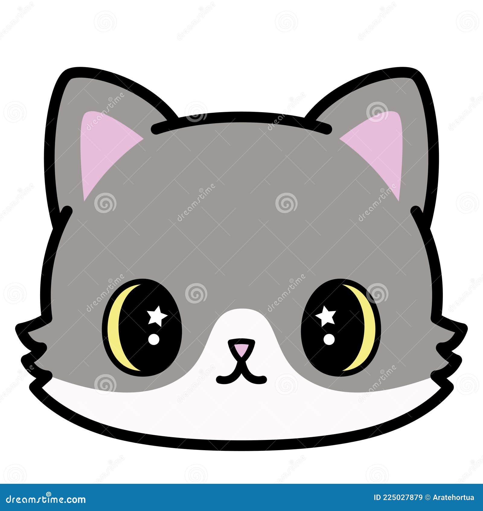 Gato kawaii para desenhar