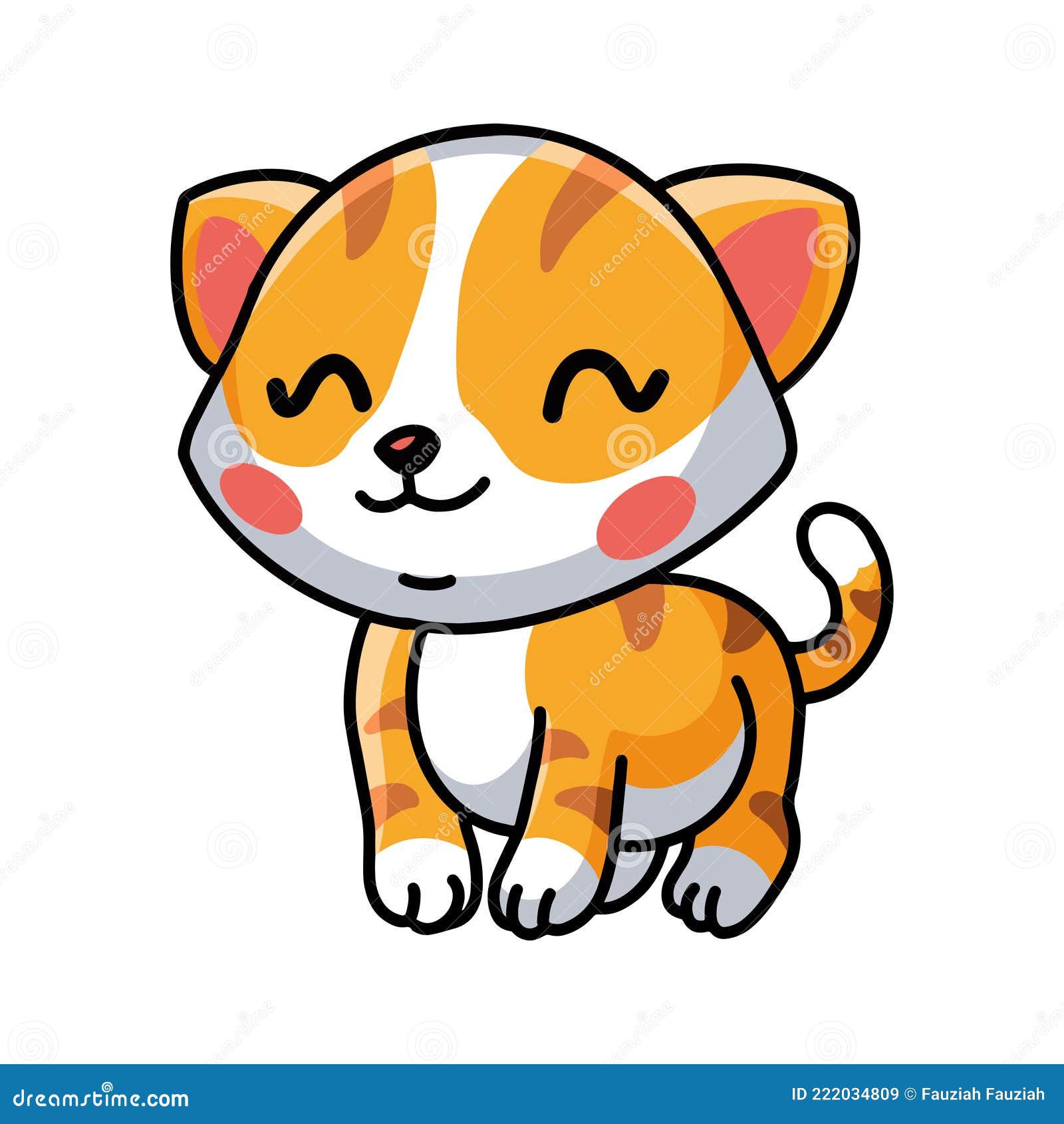 Um gato de desenho animado com um vestido laranja e um chapéu que diz o  nome do gato.