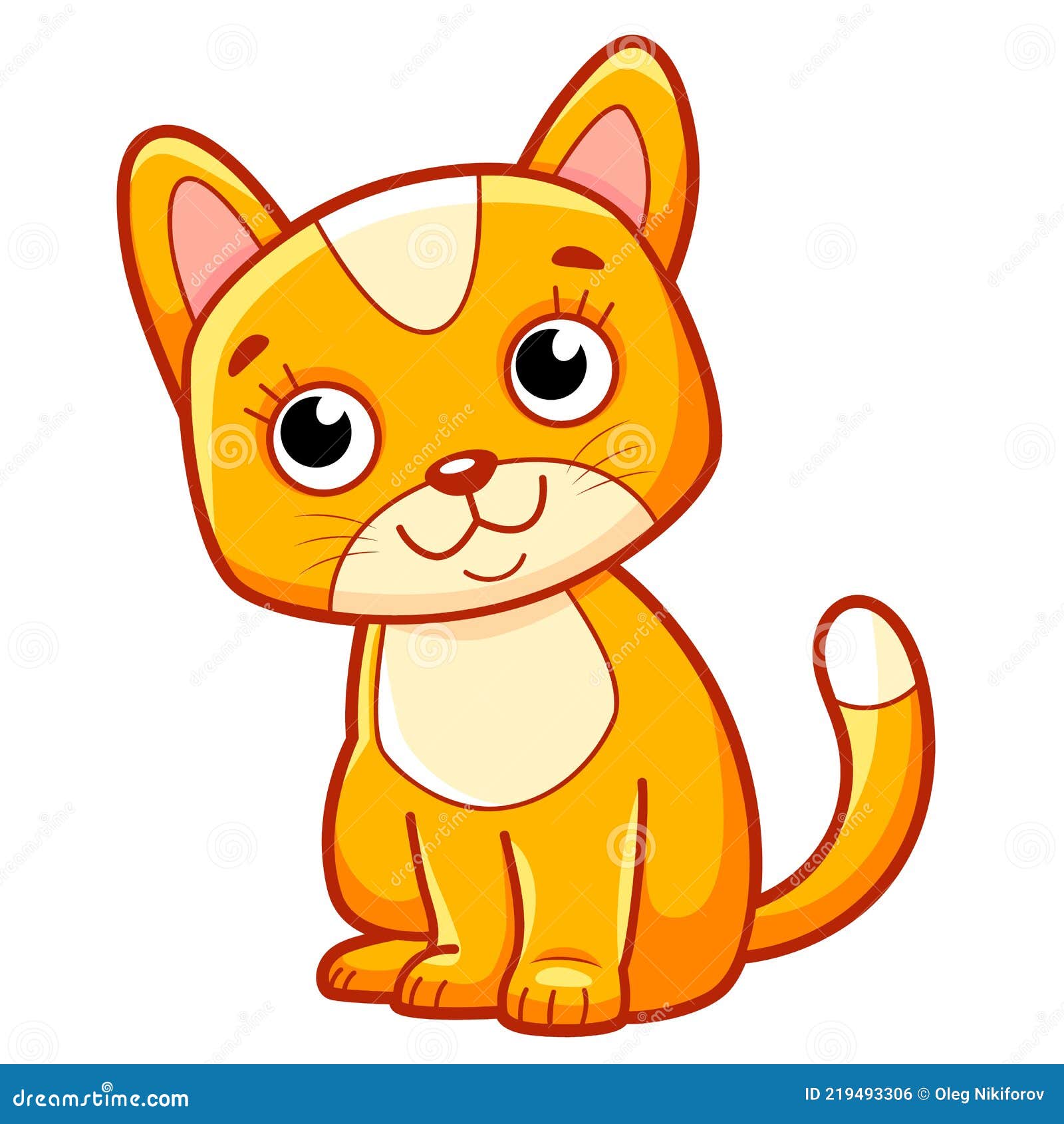 Desenho Animado De Gato. Vetor De Clipart De Gatos Ilustração do