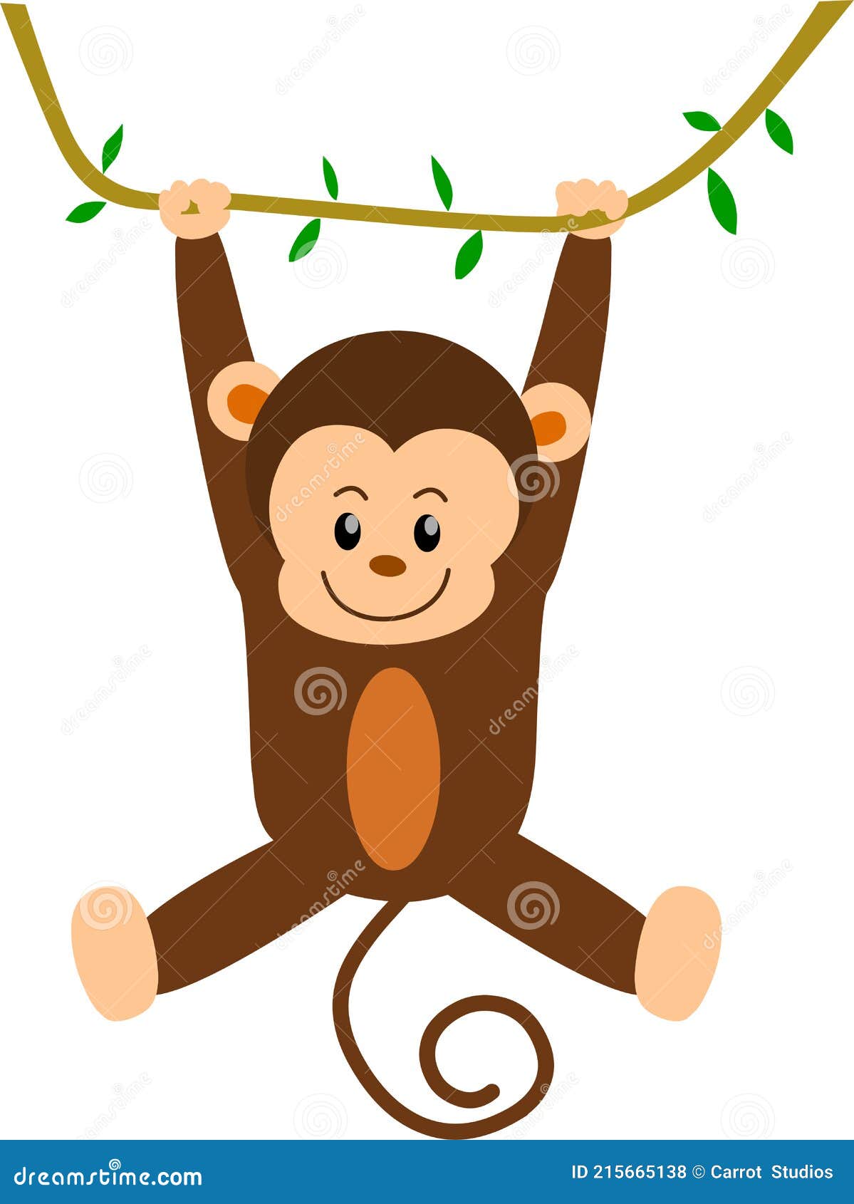 Desenho Vetorial Fofo Brincando De Clipart De Macaco Clipart De