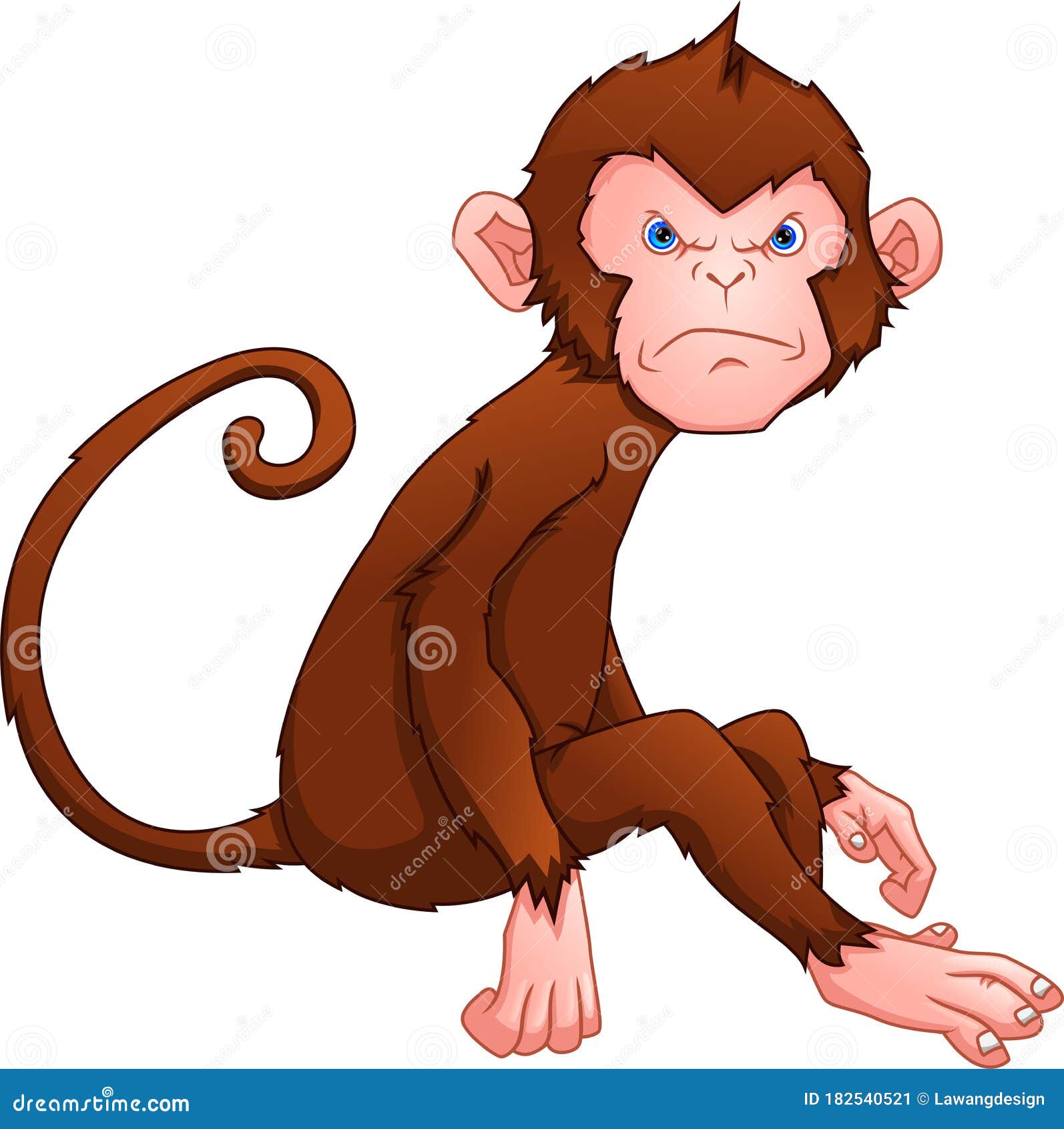 Desenho Macaco Engraçado Enquanto Caminha Vista Lateral Ilustração Dos  Desenhos imagem vetorial de dero2010© 661980422