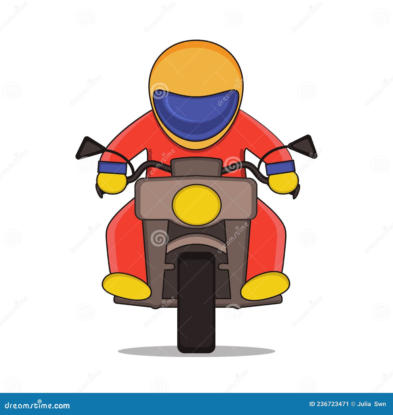 Desenho Animado De Motociclista, Isolado Em Fundo Branco Ilustração do  Vetor - Ilustração de isolado, homem: 228533685