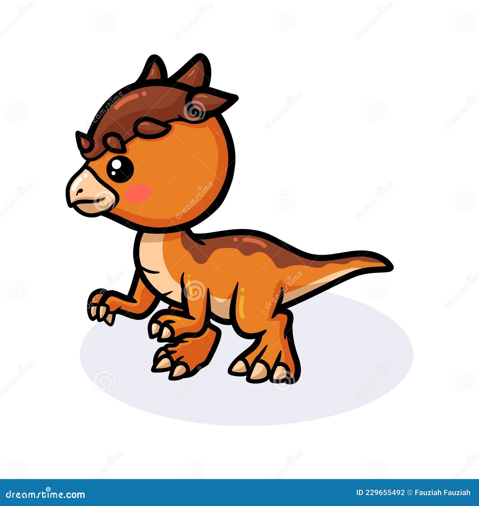 Desenho de dinossauro fofo